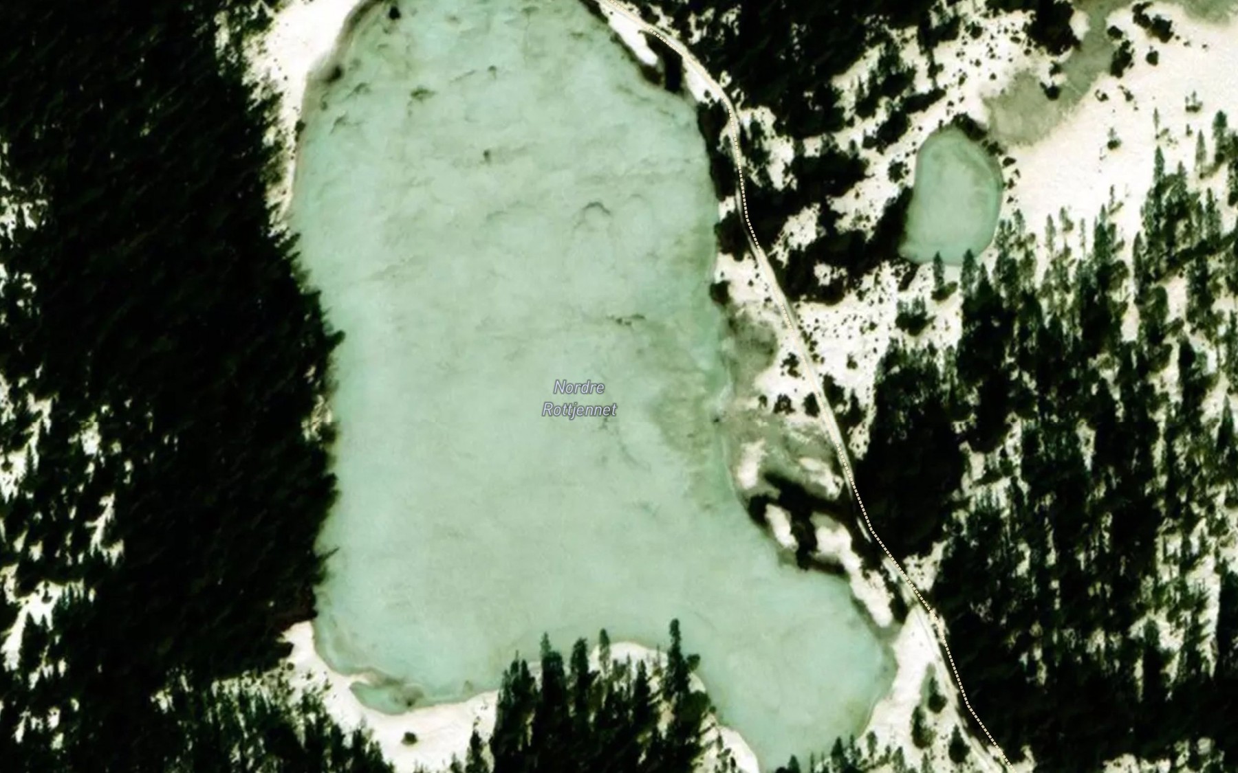 Satellite map of the Rottjernet