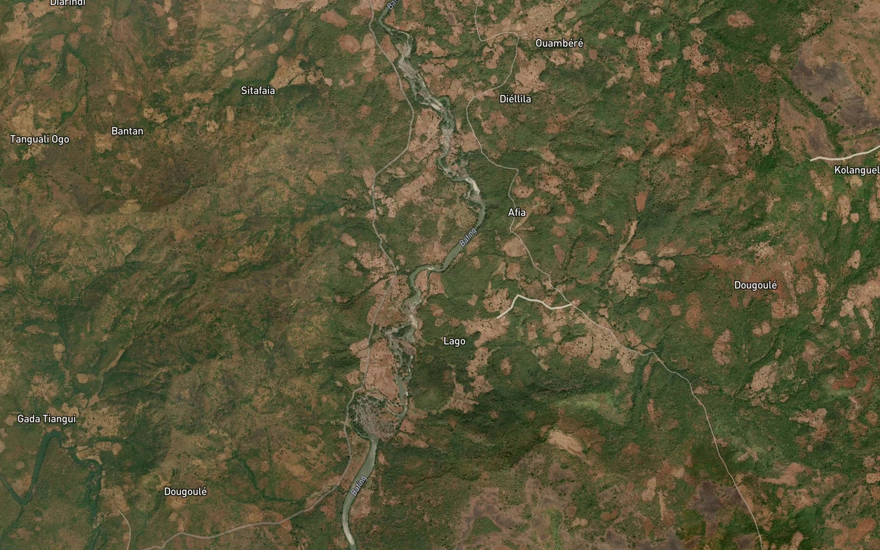 Satellite map of the Lago