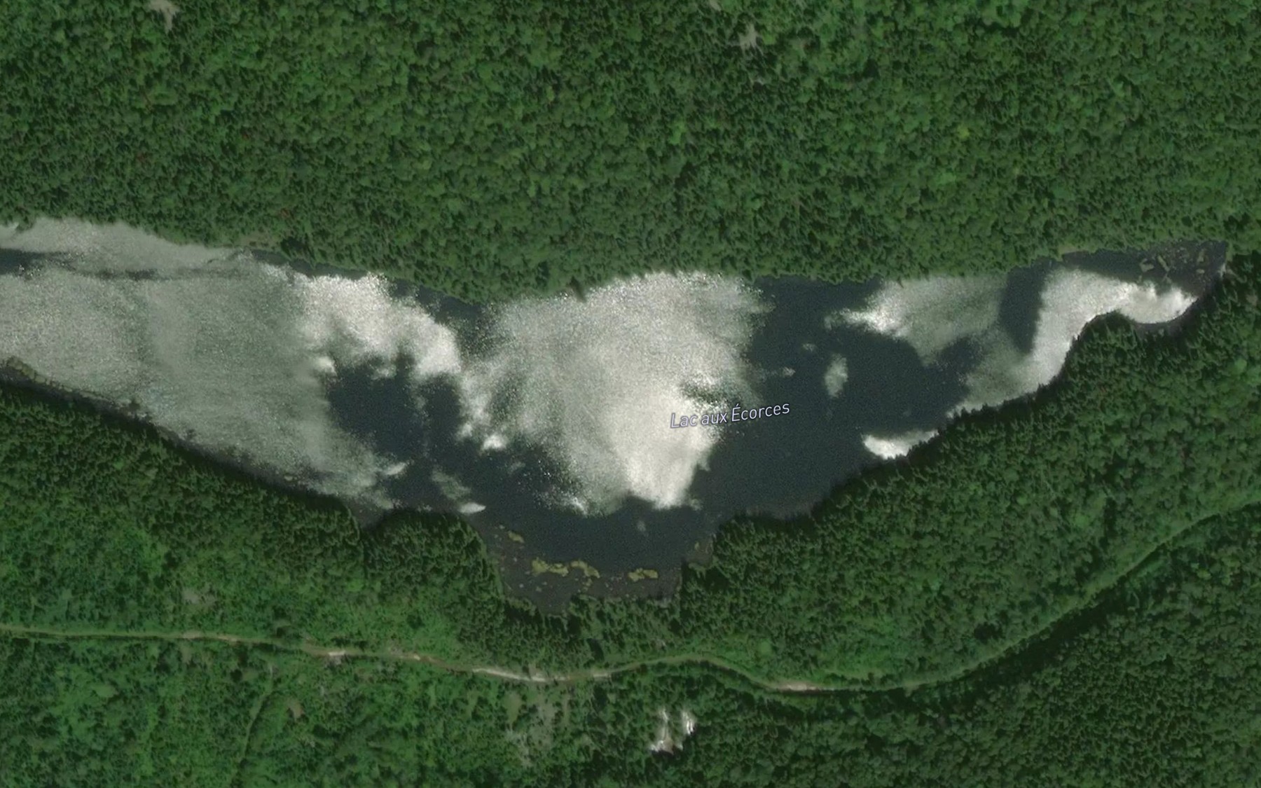 Satellite map of the Lac aux Ecorces