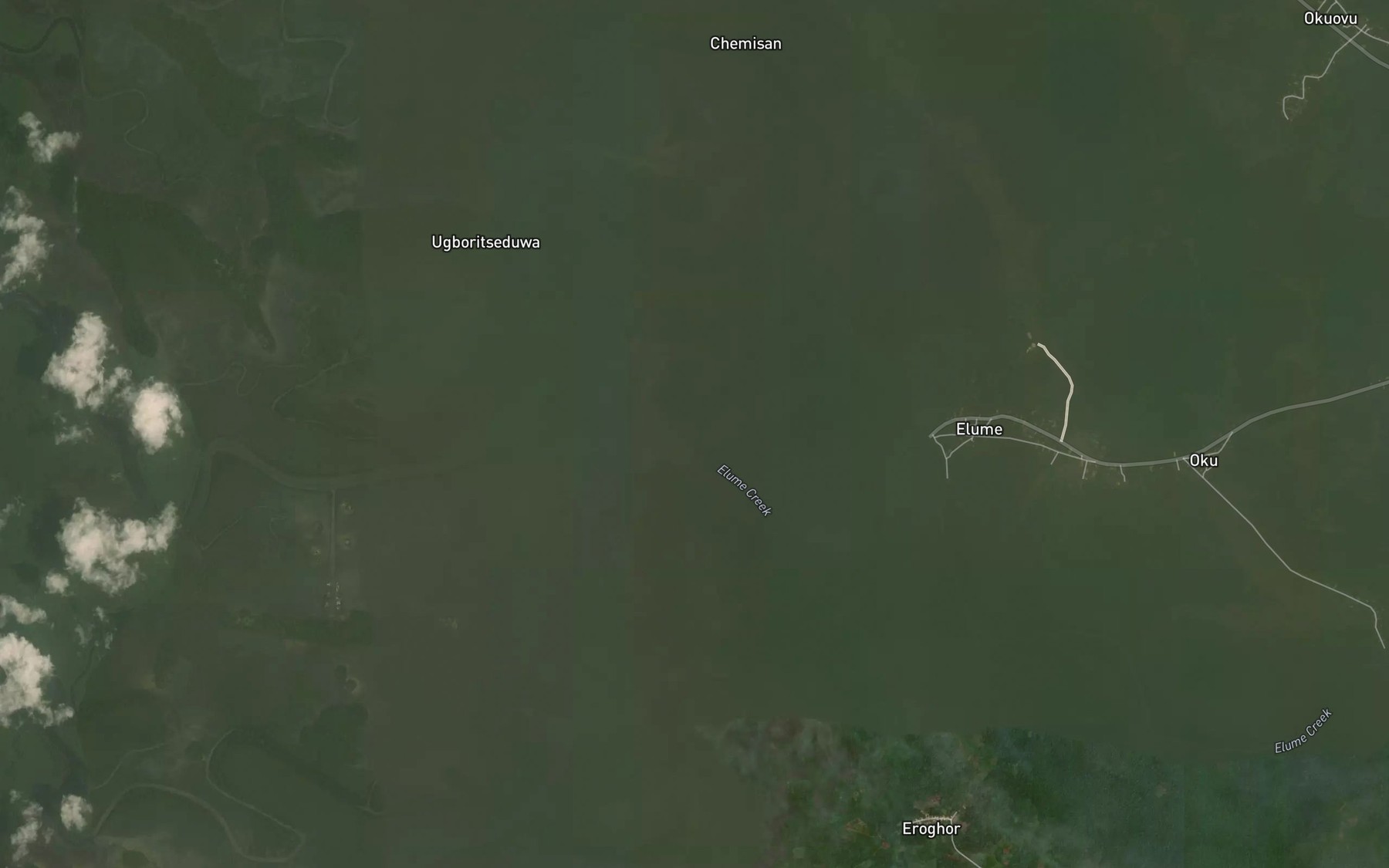 Satellite map of the Kpokpojele Creek