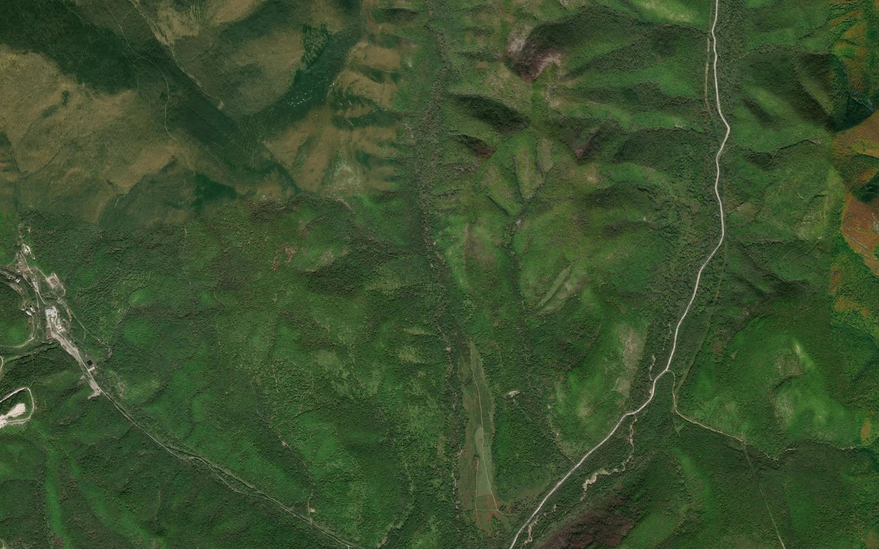 Satellite map of the Pad' Shirokaya