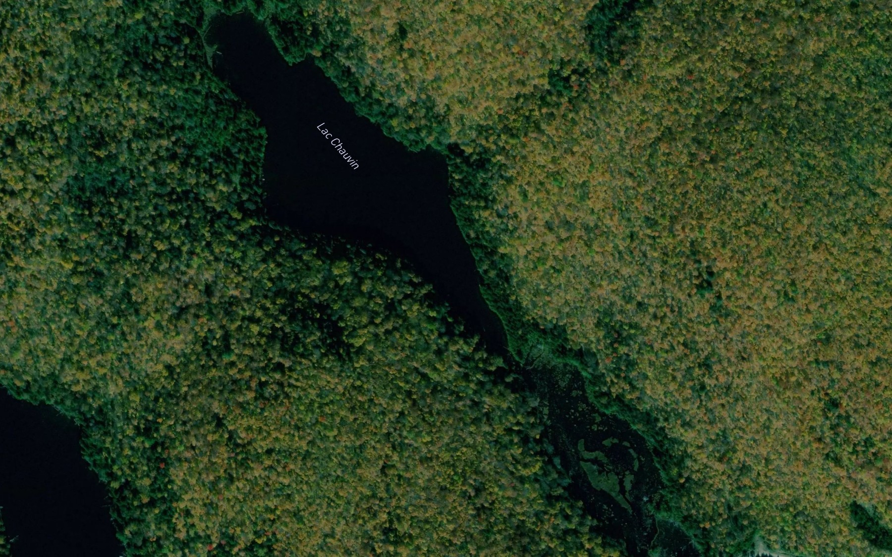 Satellite map of the Lac Chauvin