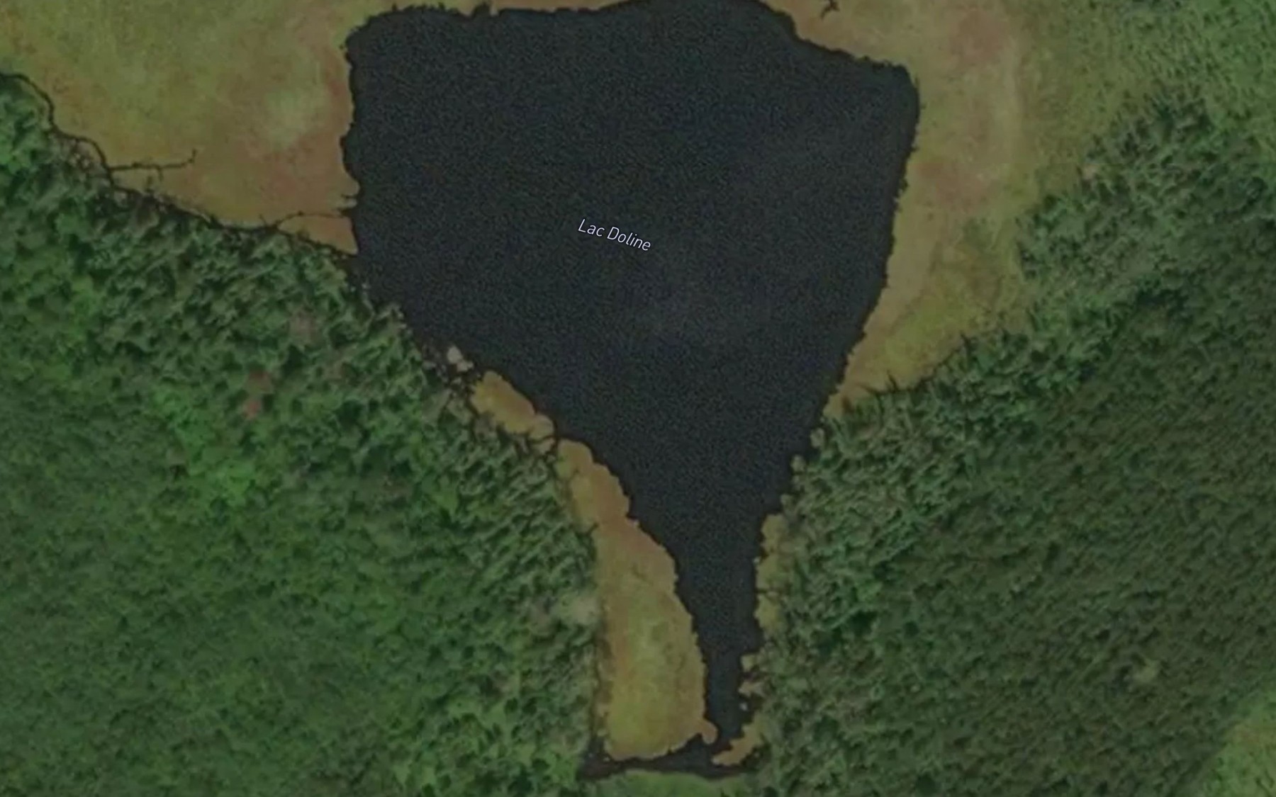 Satellite map of the Lac Doline