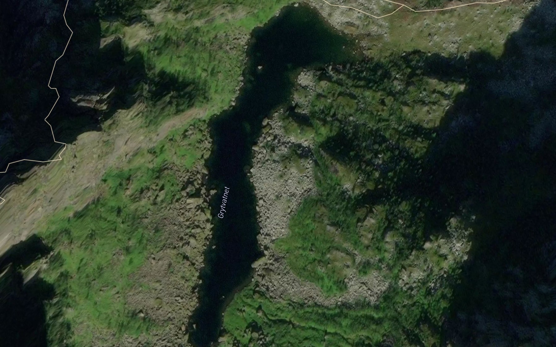 Satellite map of the Grytvatnet