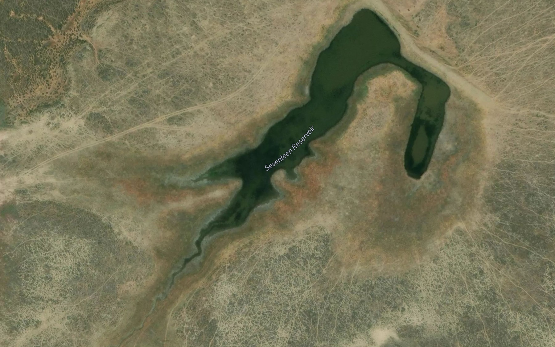 Satellite map of the Seventeen Reservoir