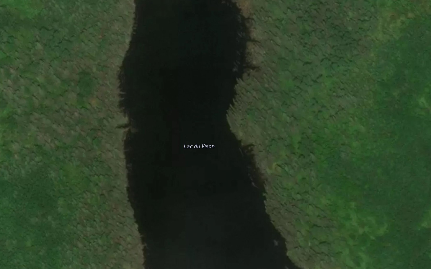 Satellite map of the Lac du Vison