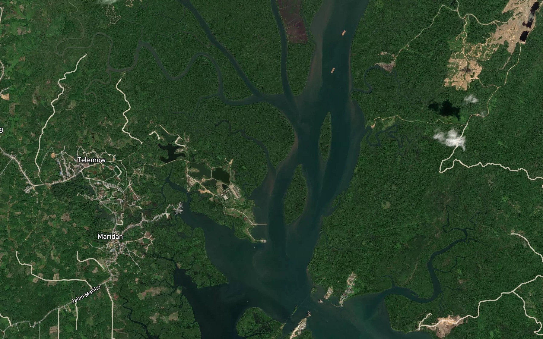 Satellite map of the Sungai Munin