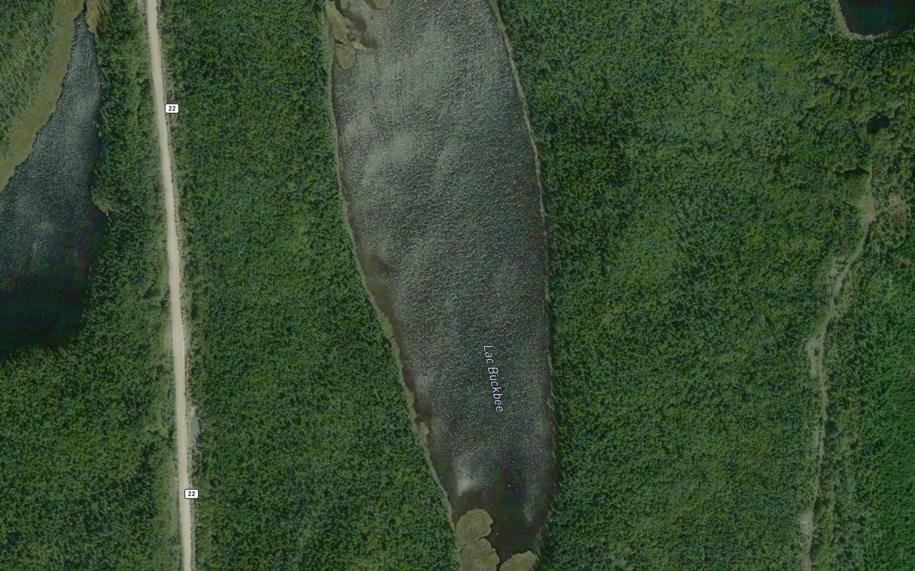 Satellite map of the Lac Buckbee