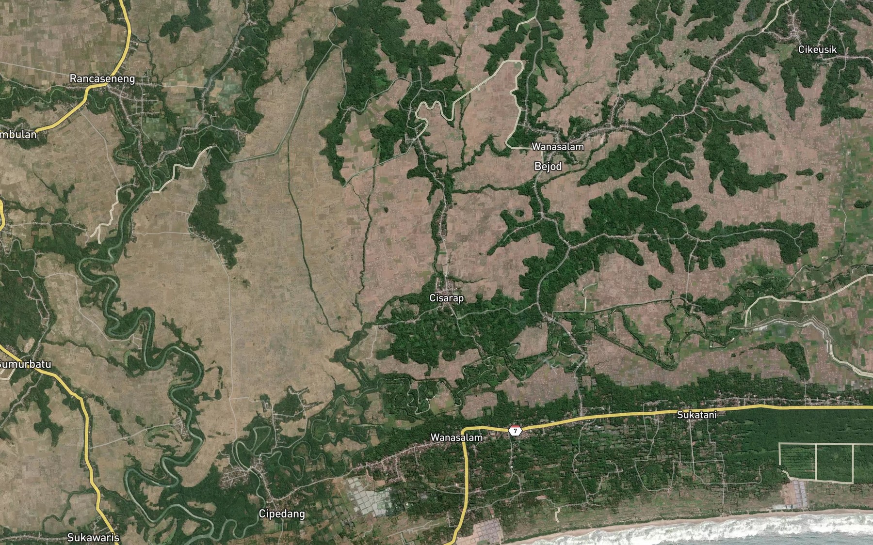Satellite map of the Ci Kandar