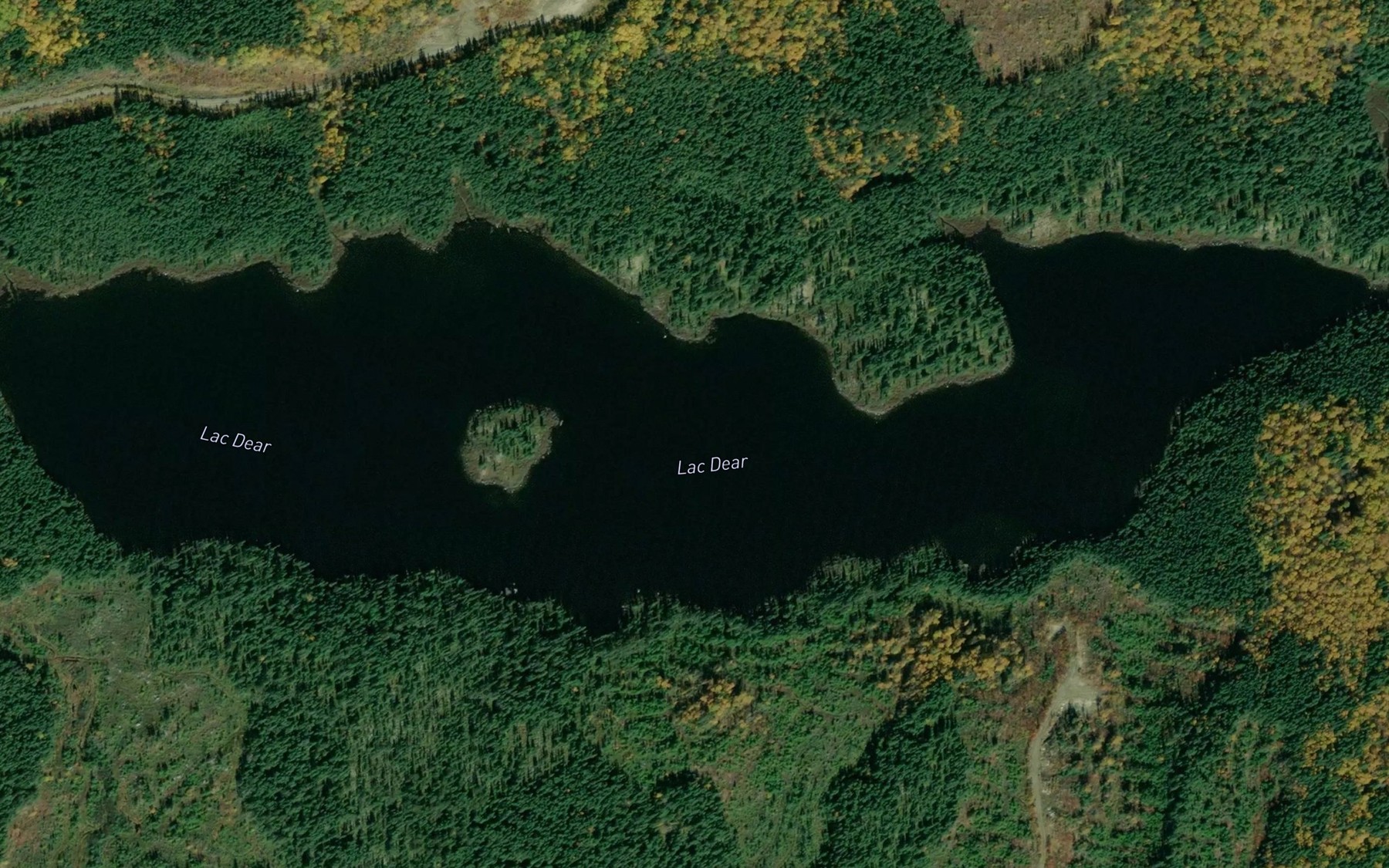 Satellite map of the Lac Dear