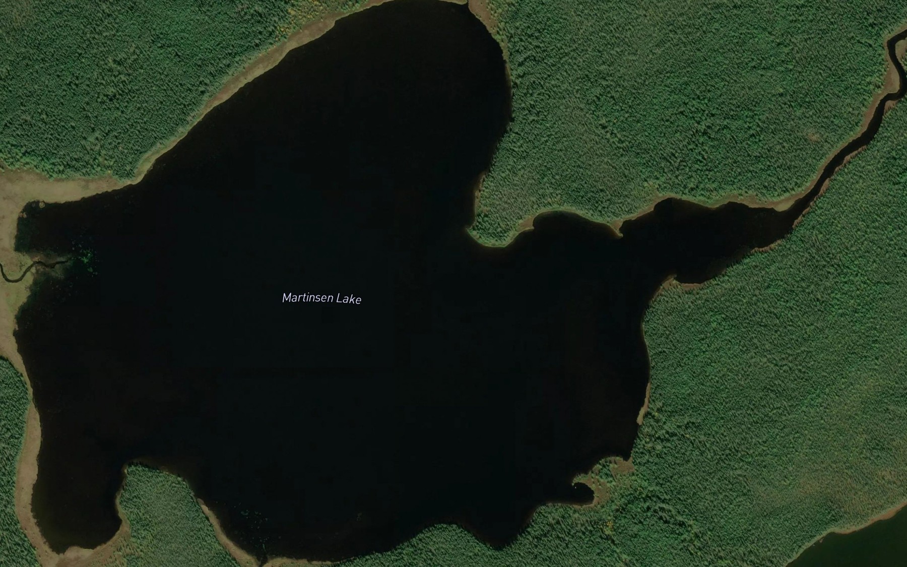 Satellite map of the Martinsen Lake