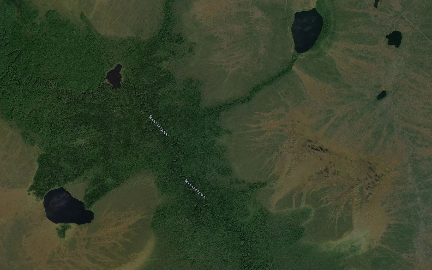 Satellite map of the Ozera Kulkasskiye