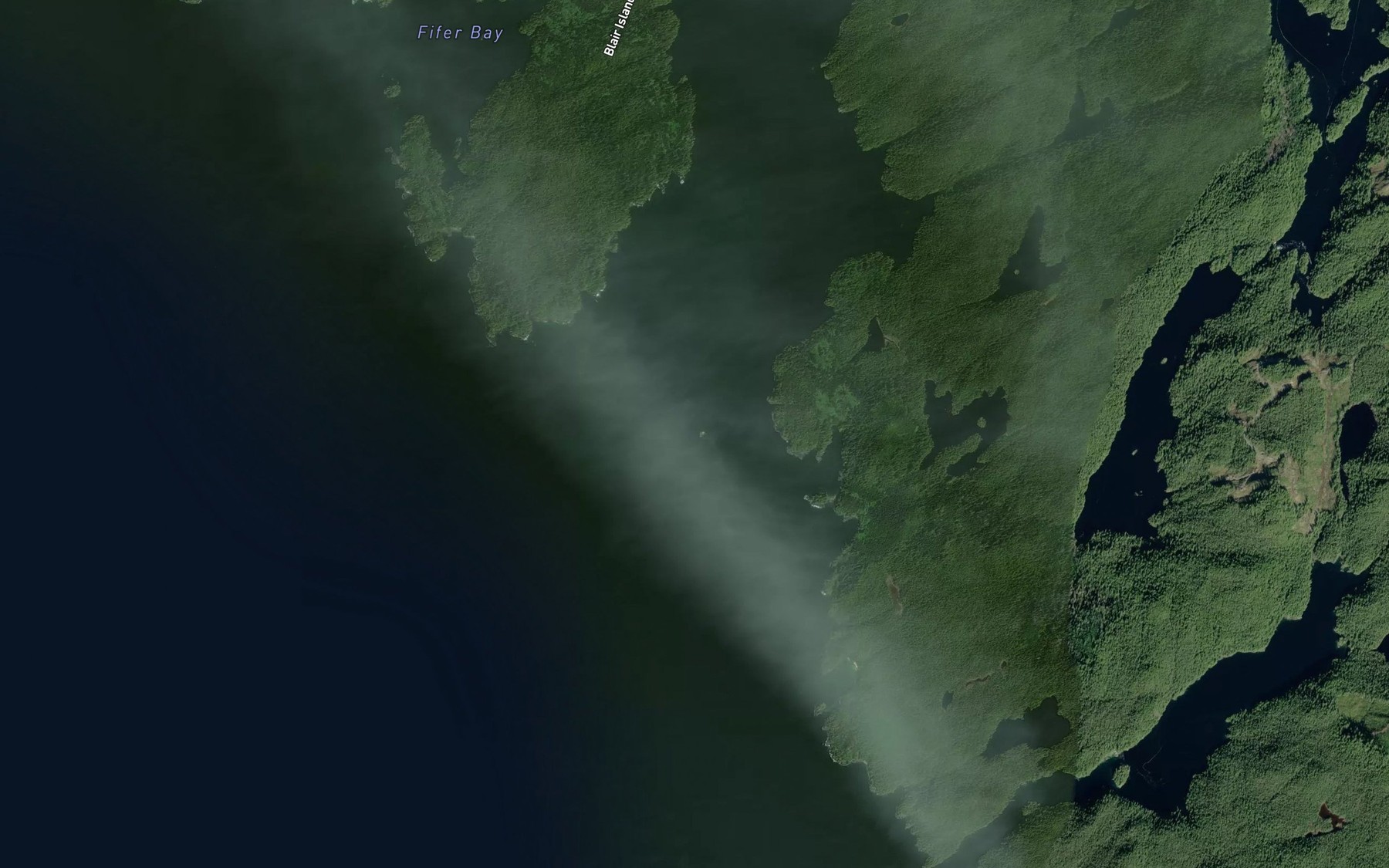 Satellite map of the Nucleus Reef