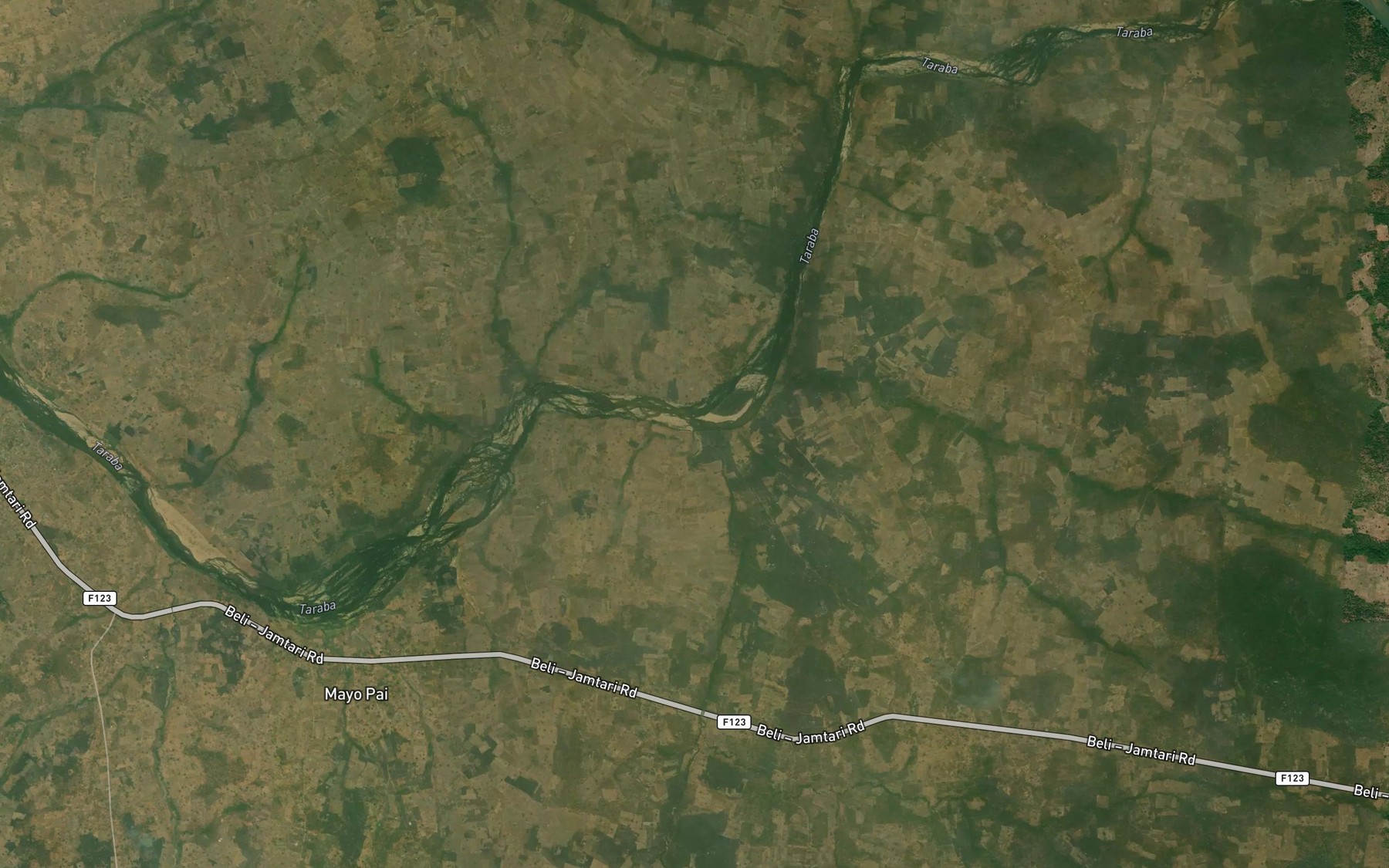 Satellite map of the River Wanka