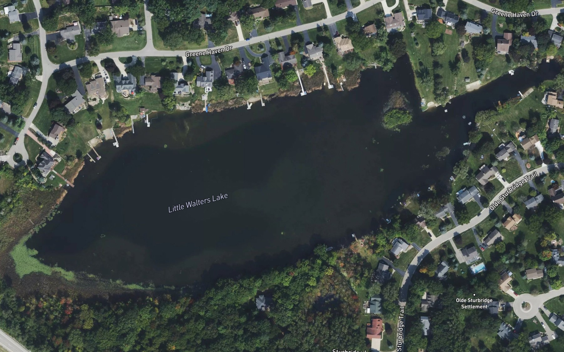 Satellite map of the Little Walters Lake