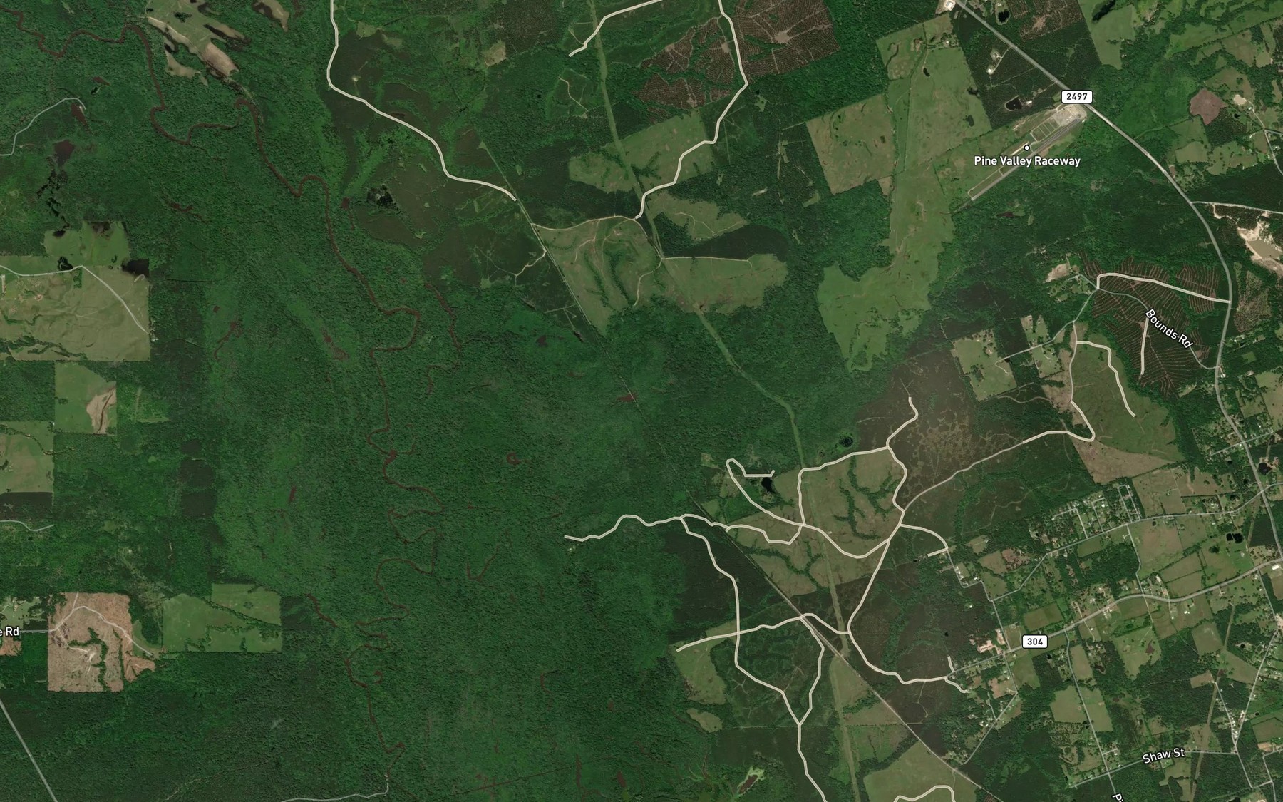 Satellite map of the Long Slough