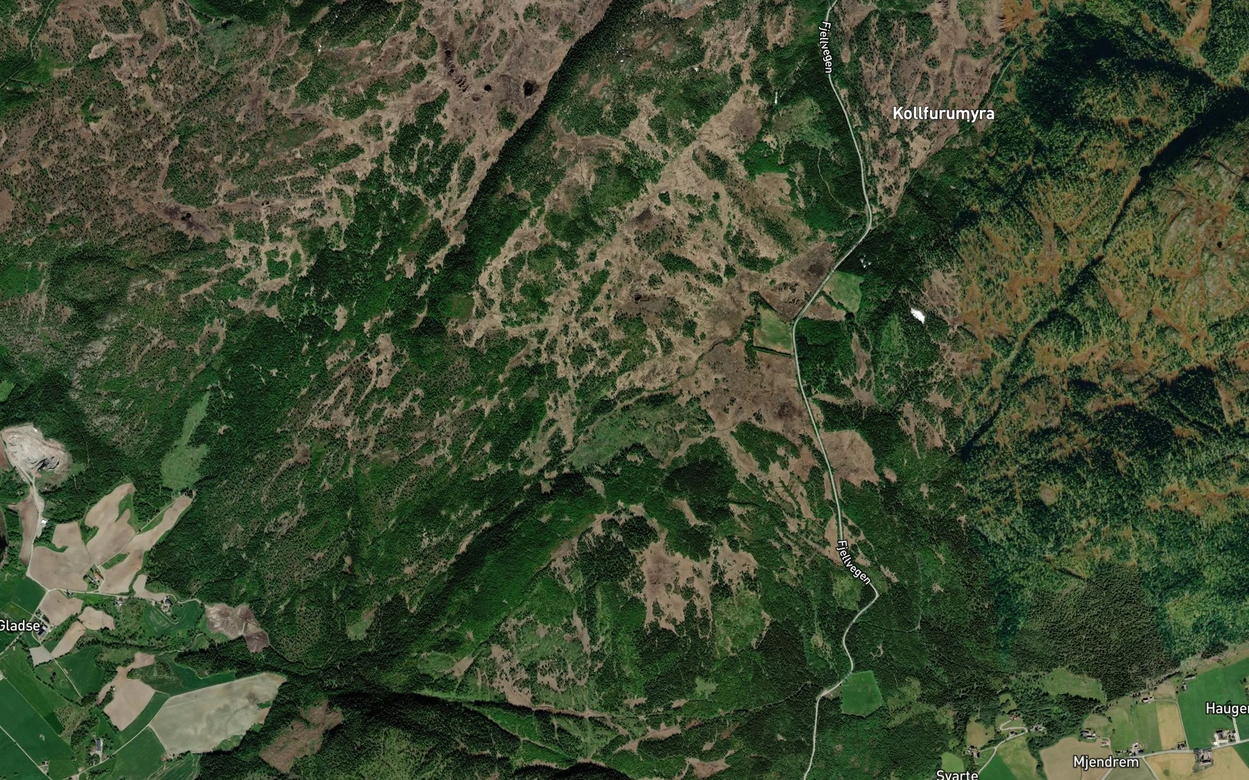 Satellite map of the Kordalsbekken