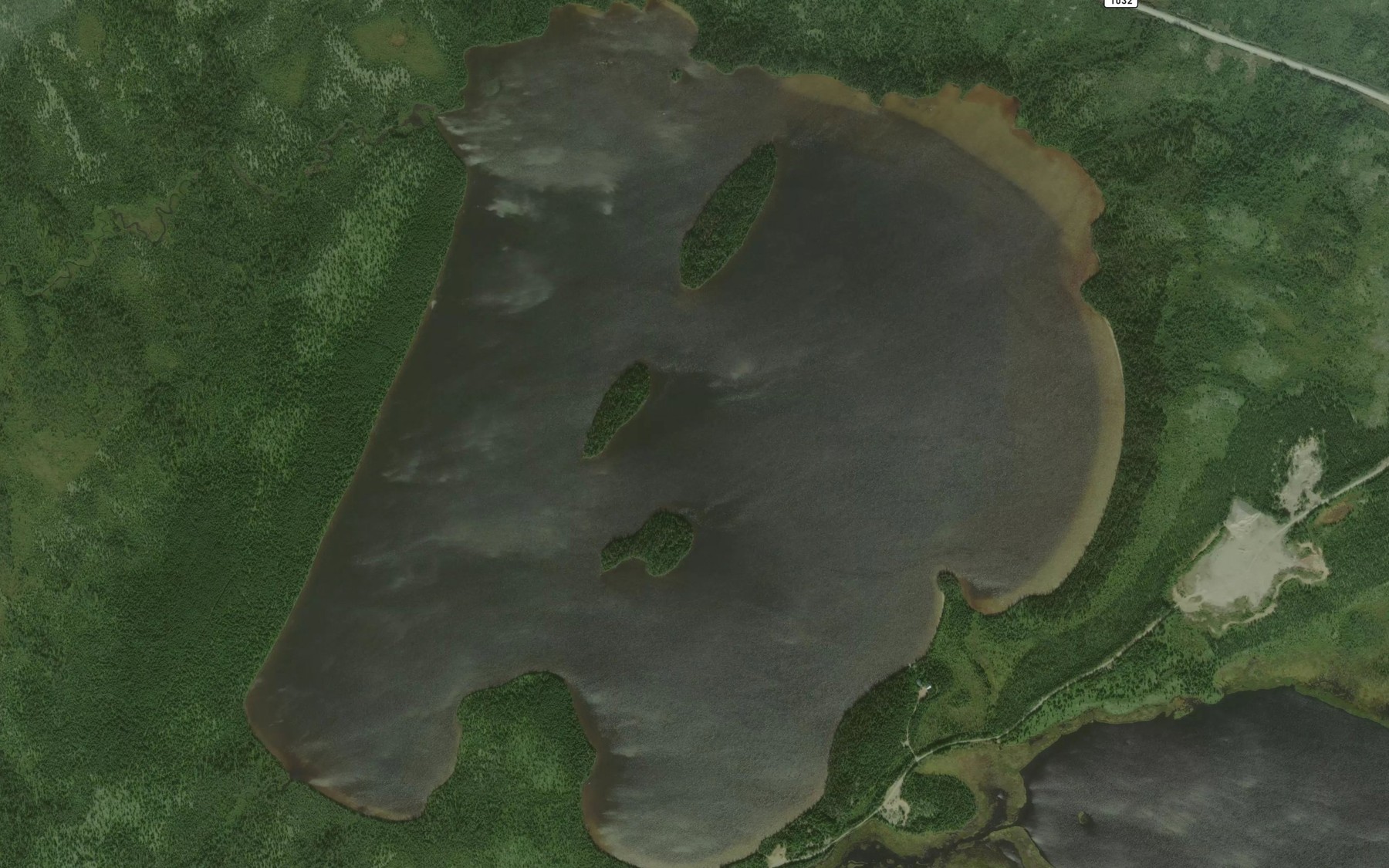 Satellite map of the Lac des Trois Iles