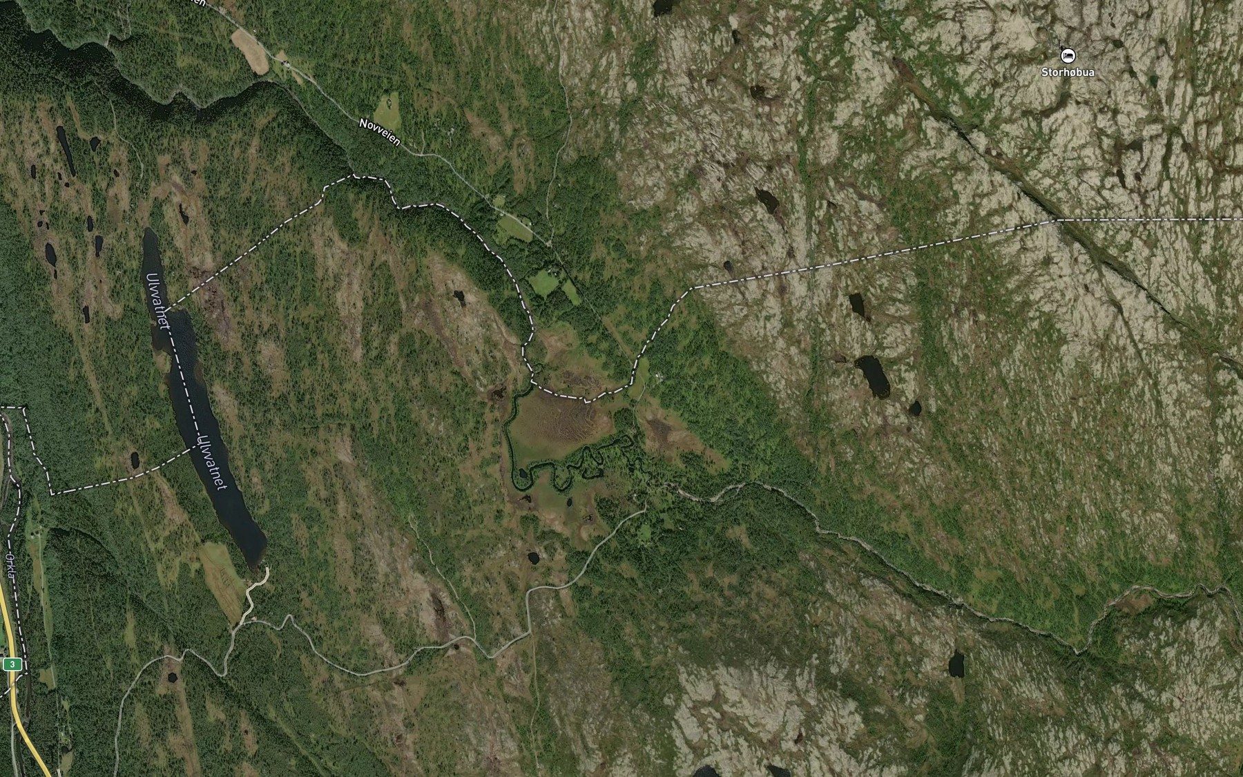 Satellite map of the Liabekken