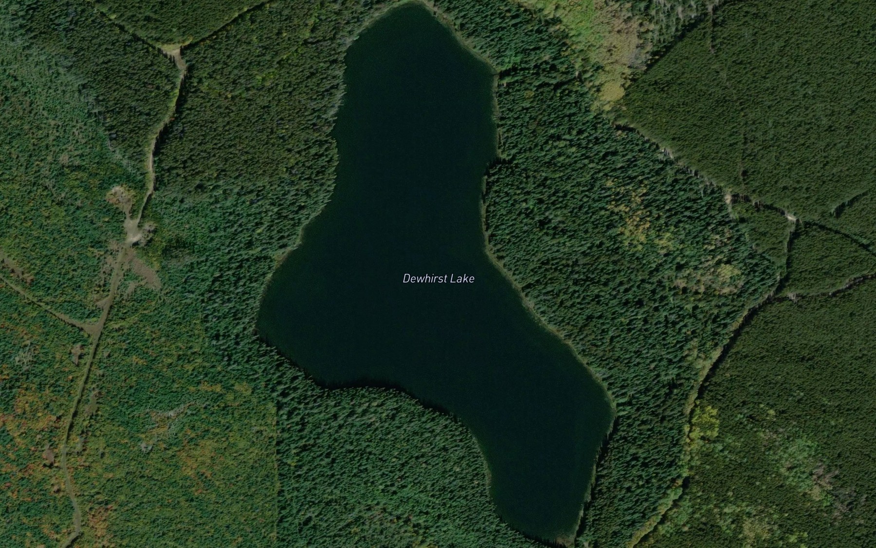 Satellite map of the Dewhirst Lake