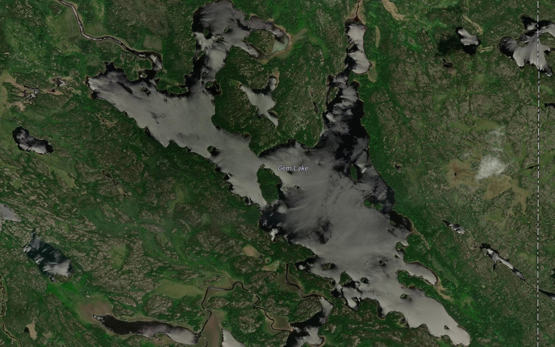 Satellite map of the Gem Lake