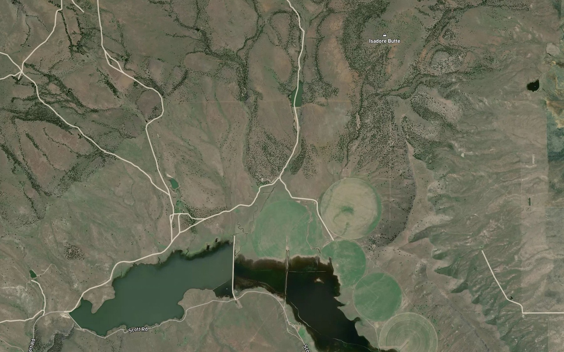 Satellite map of the Clover Creek