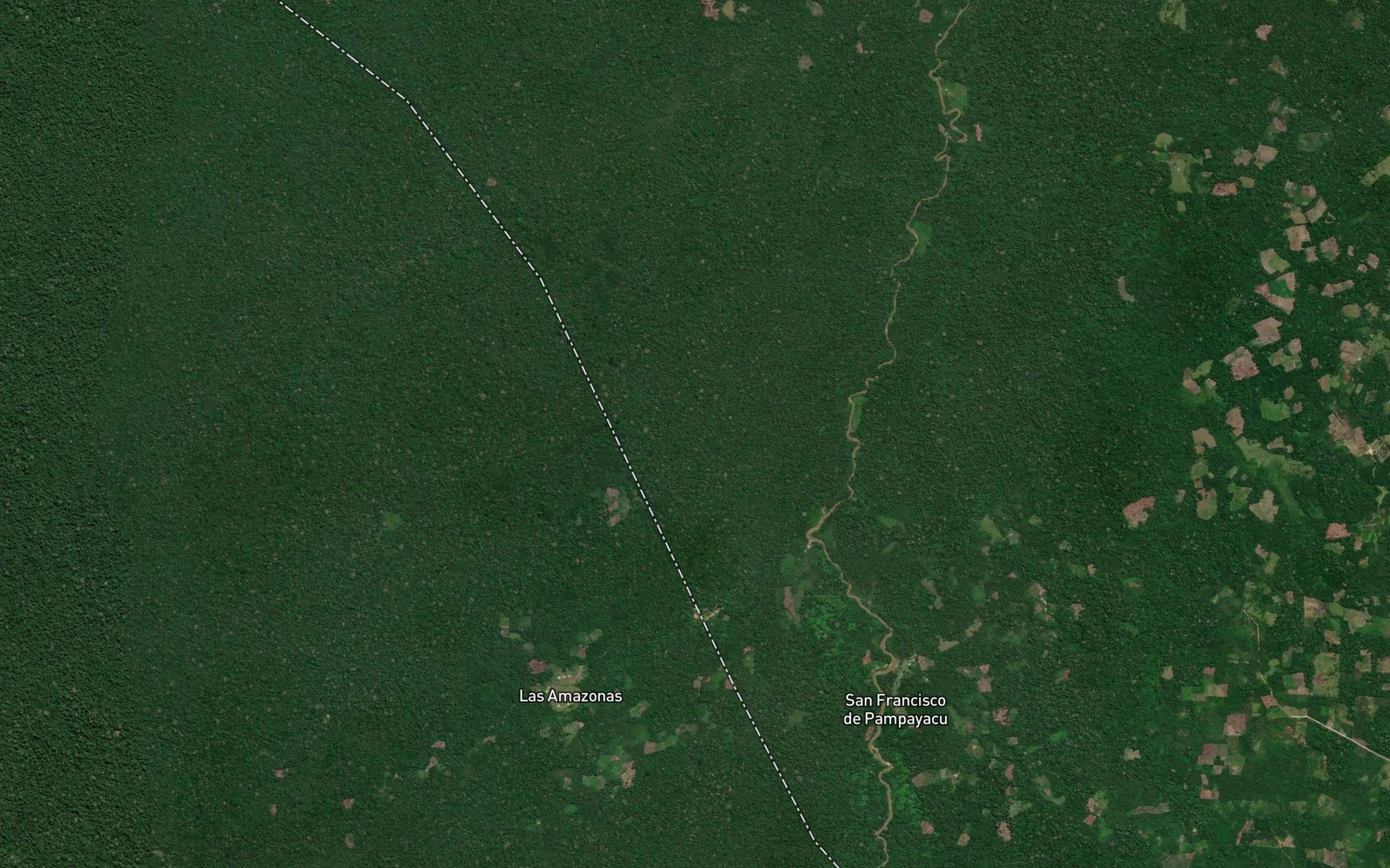 Satellite map of the Rio Setico