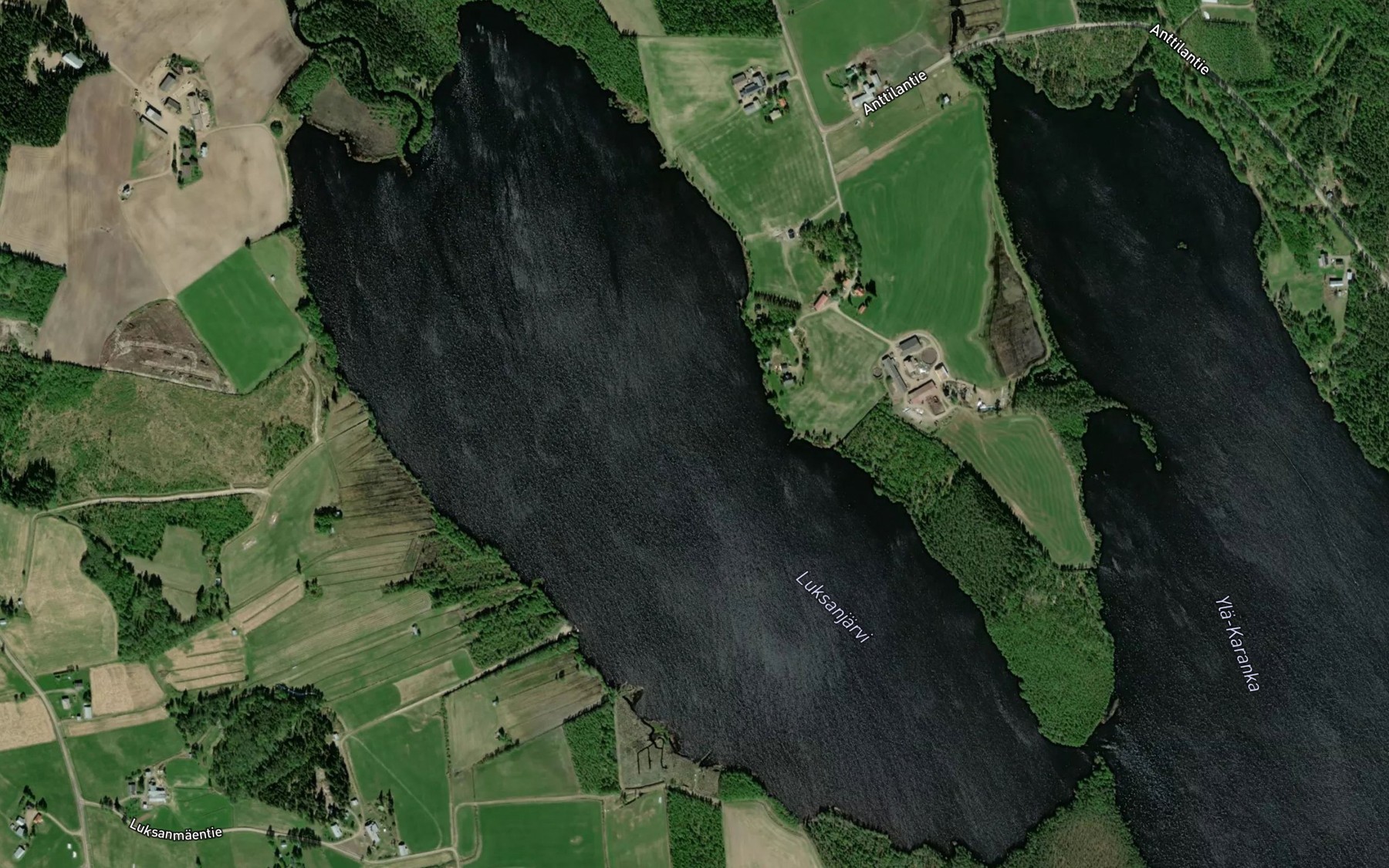 Satellite map of the Luksanjarvi