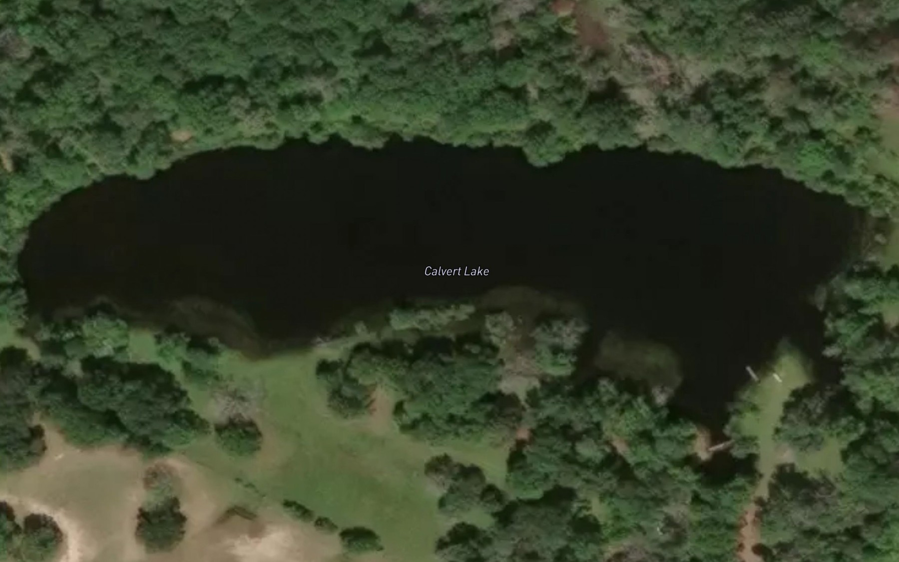 Satellite map of the Calvert Lake