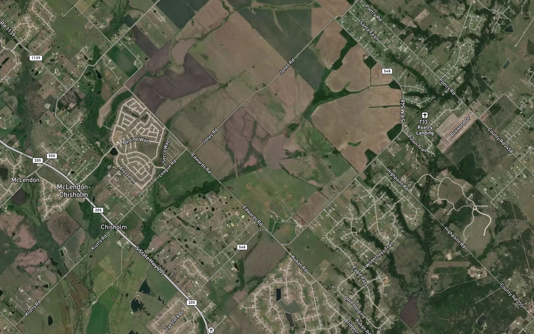 Satellite map of the Soil Conservation Service Site 13 Reservoir