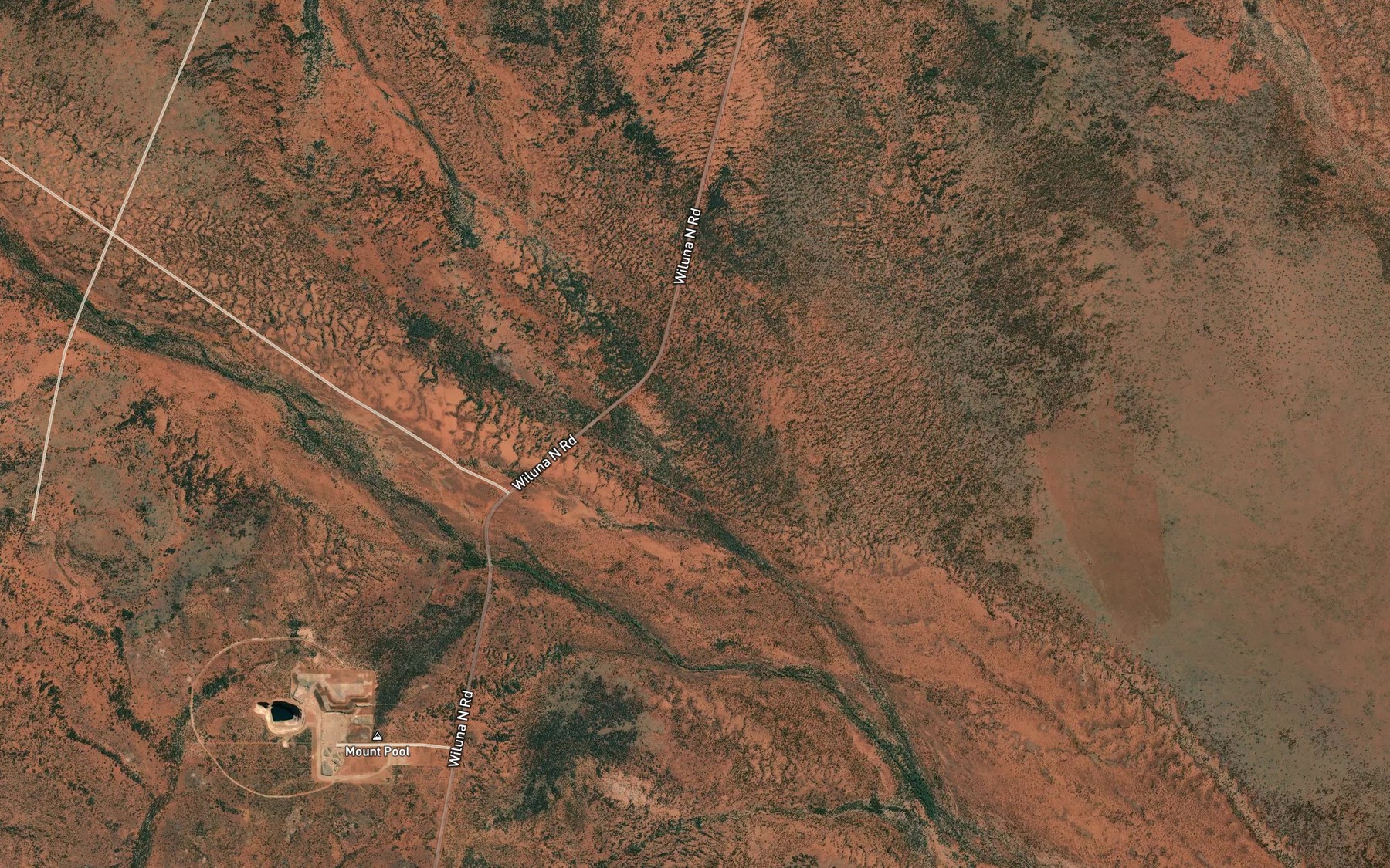 Satellite map of the Negrara Creek