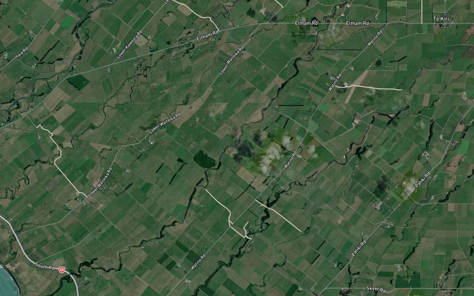 Satellite map of the Mangapapa Stream