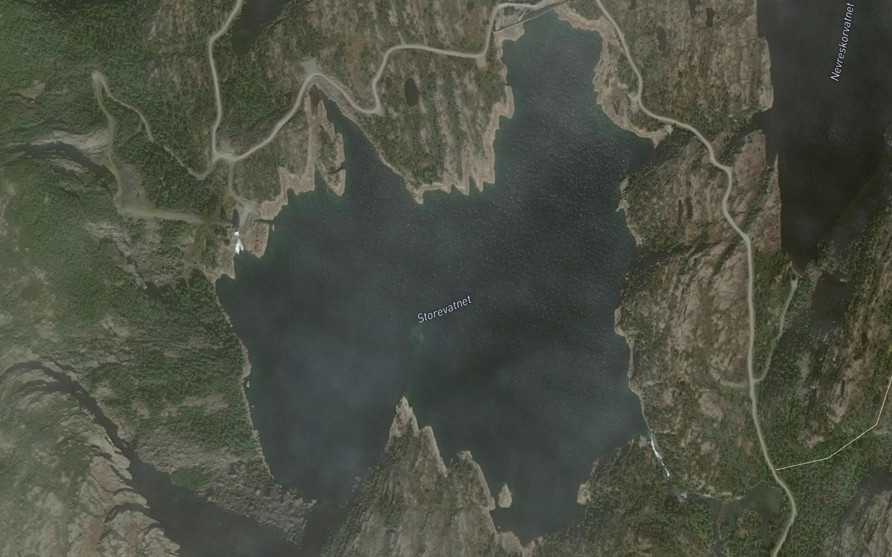 Satellite map of the Storevatnet