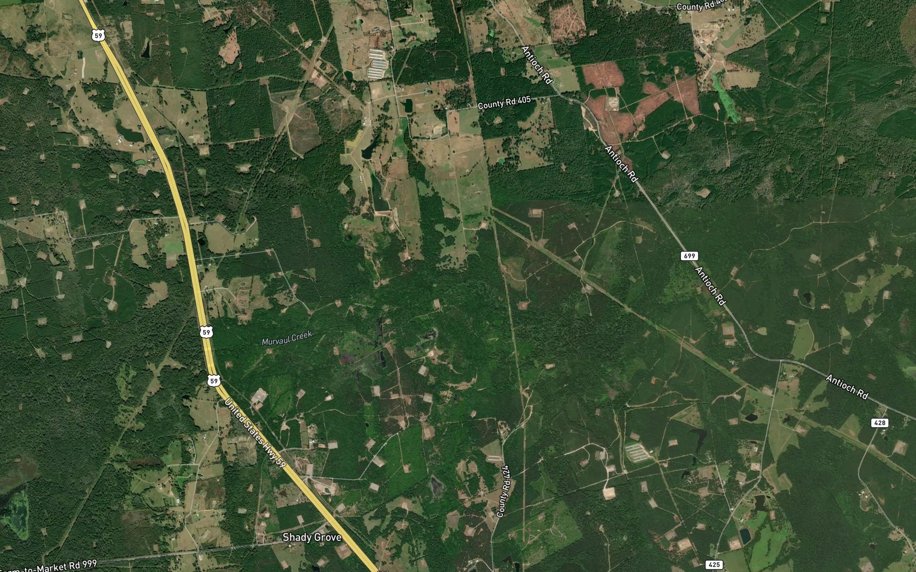 Satellite map of the Elm Creek