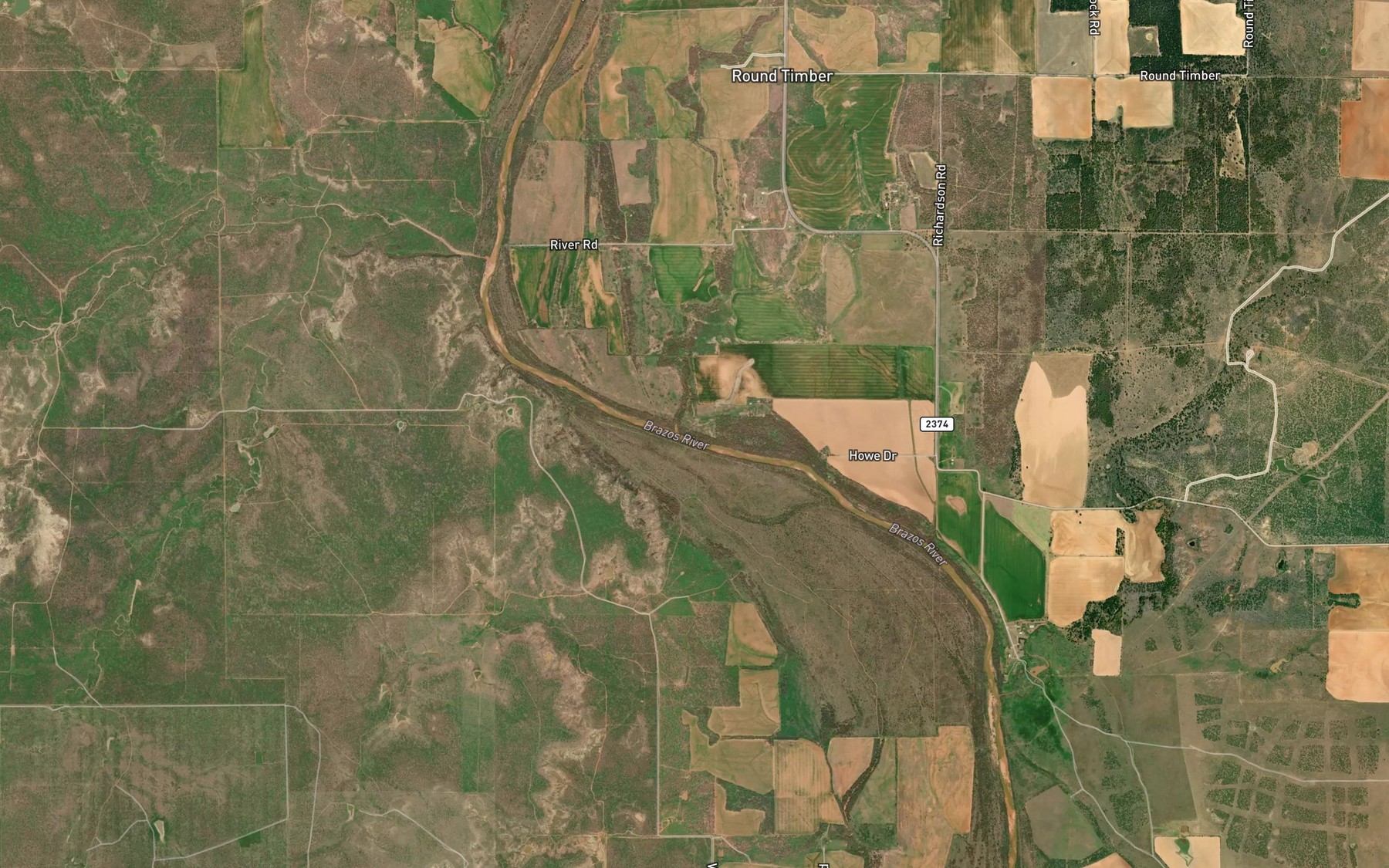 Satellite map of the Aytes Branch