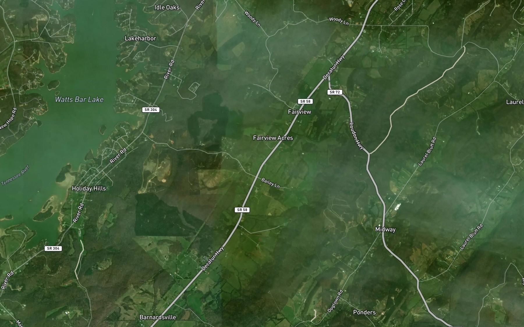 Satellite map of the Barnard Spring