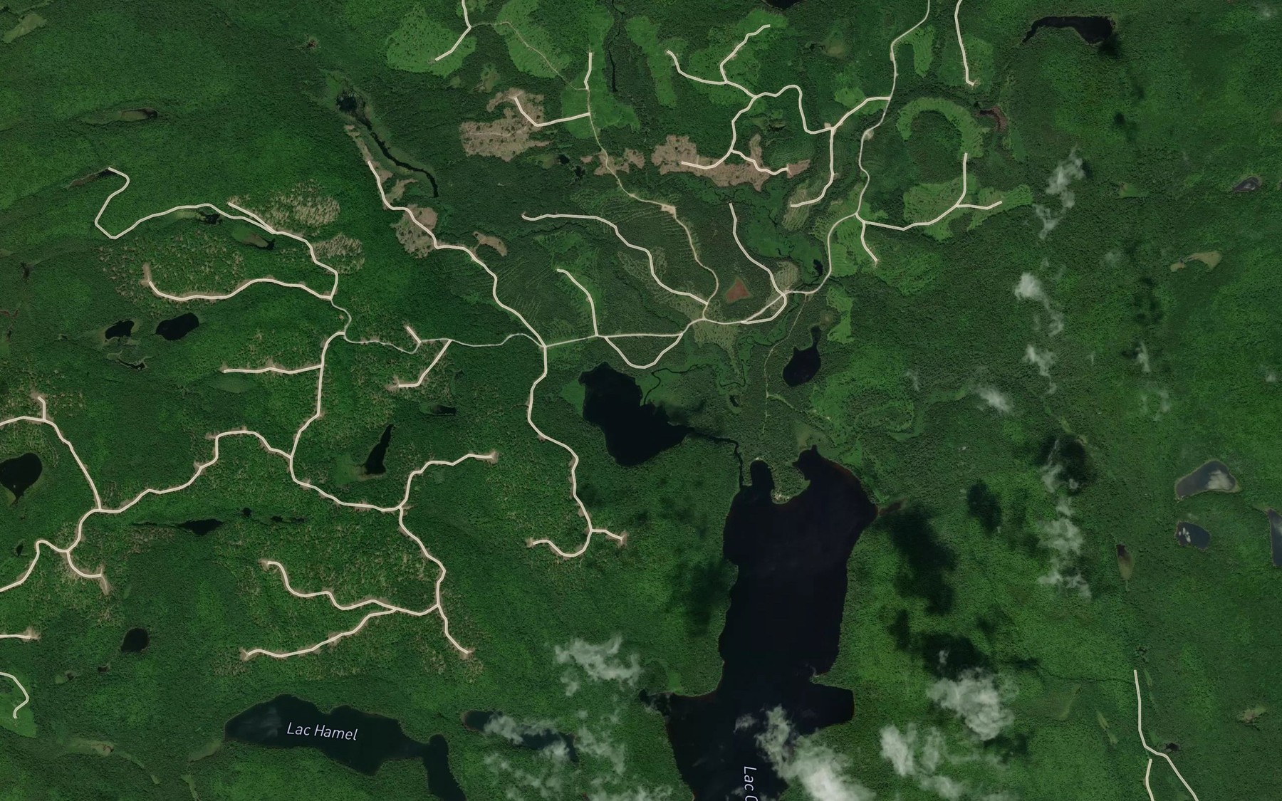 Satellite map of the Ruisseau Gagamo