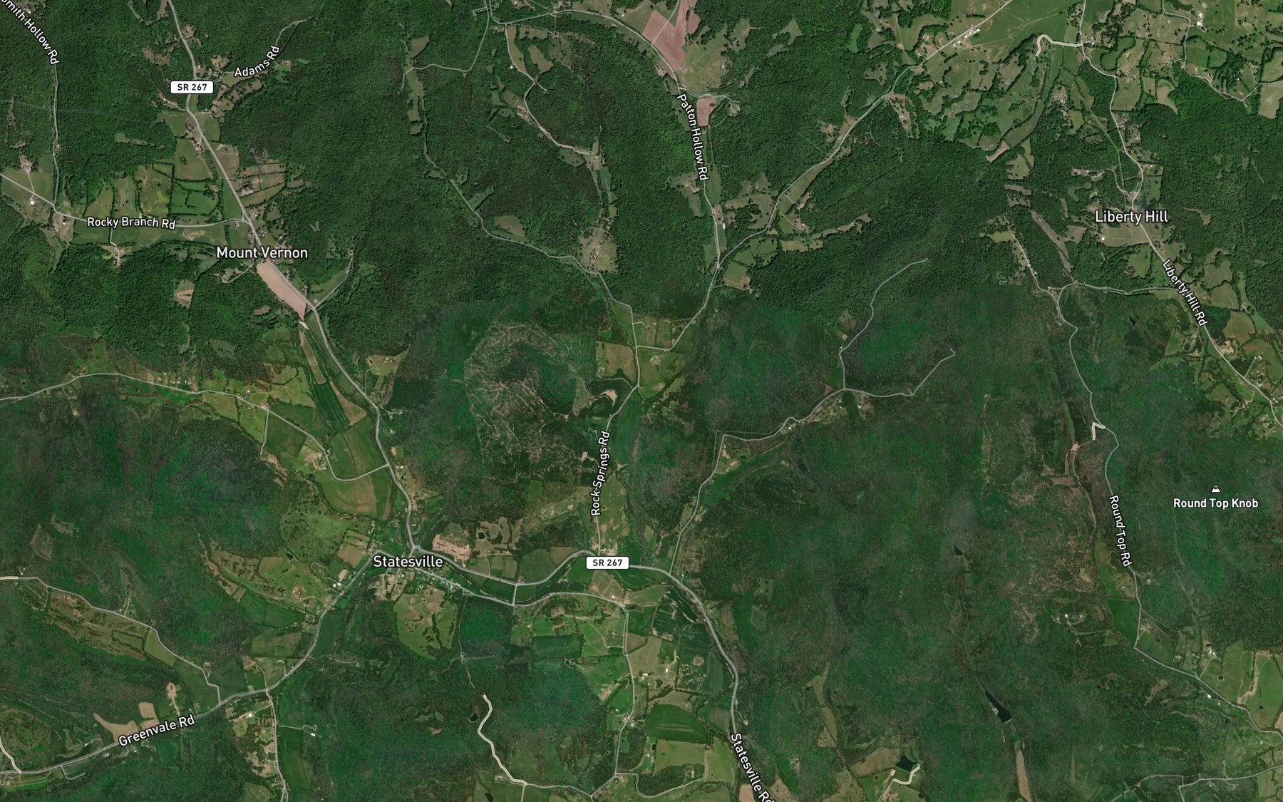 Satellite map of the Oakley Branch