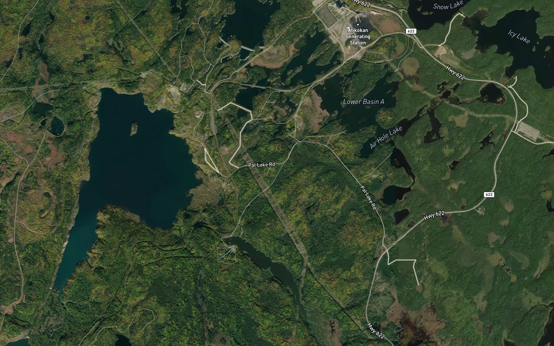 Satellite map of the Upper Basin A