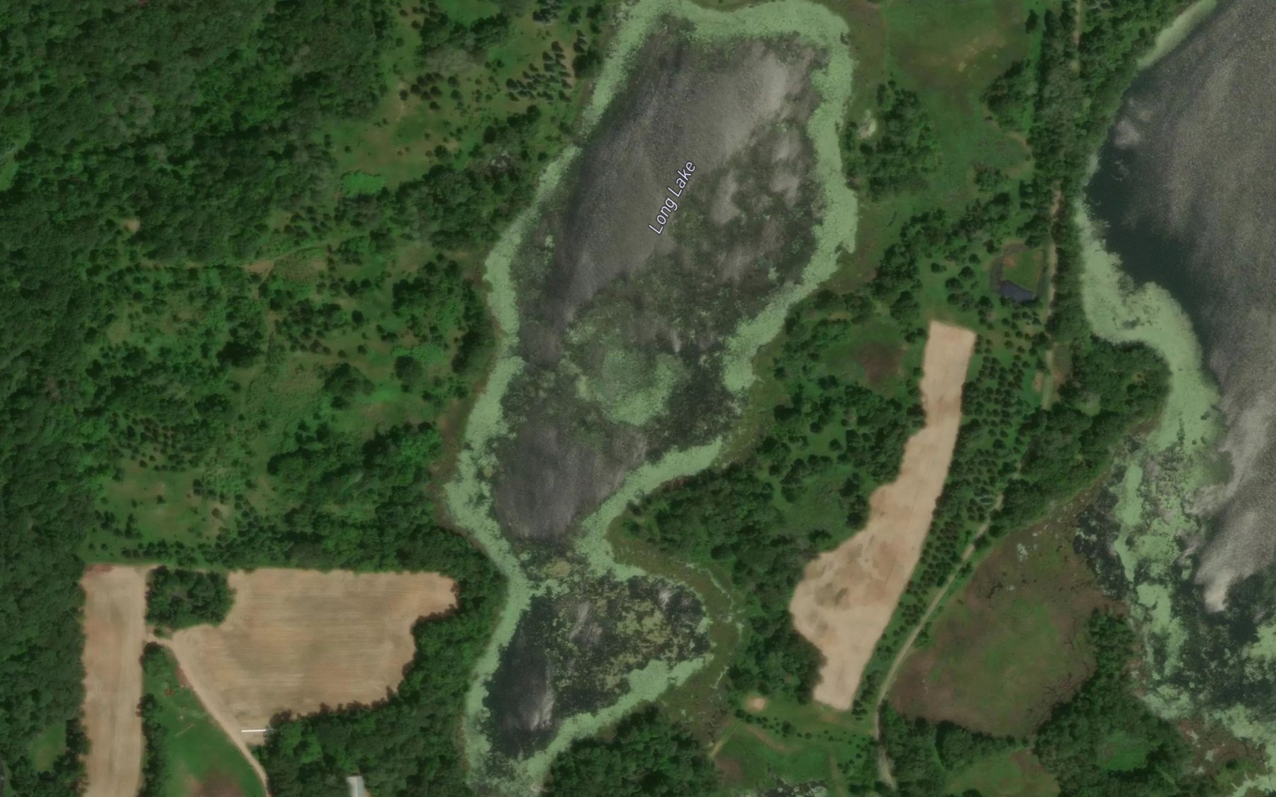 Satellite map of the Long Lake