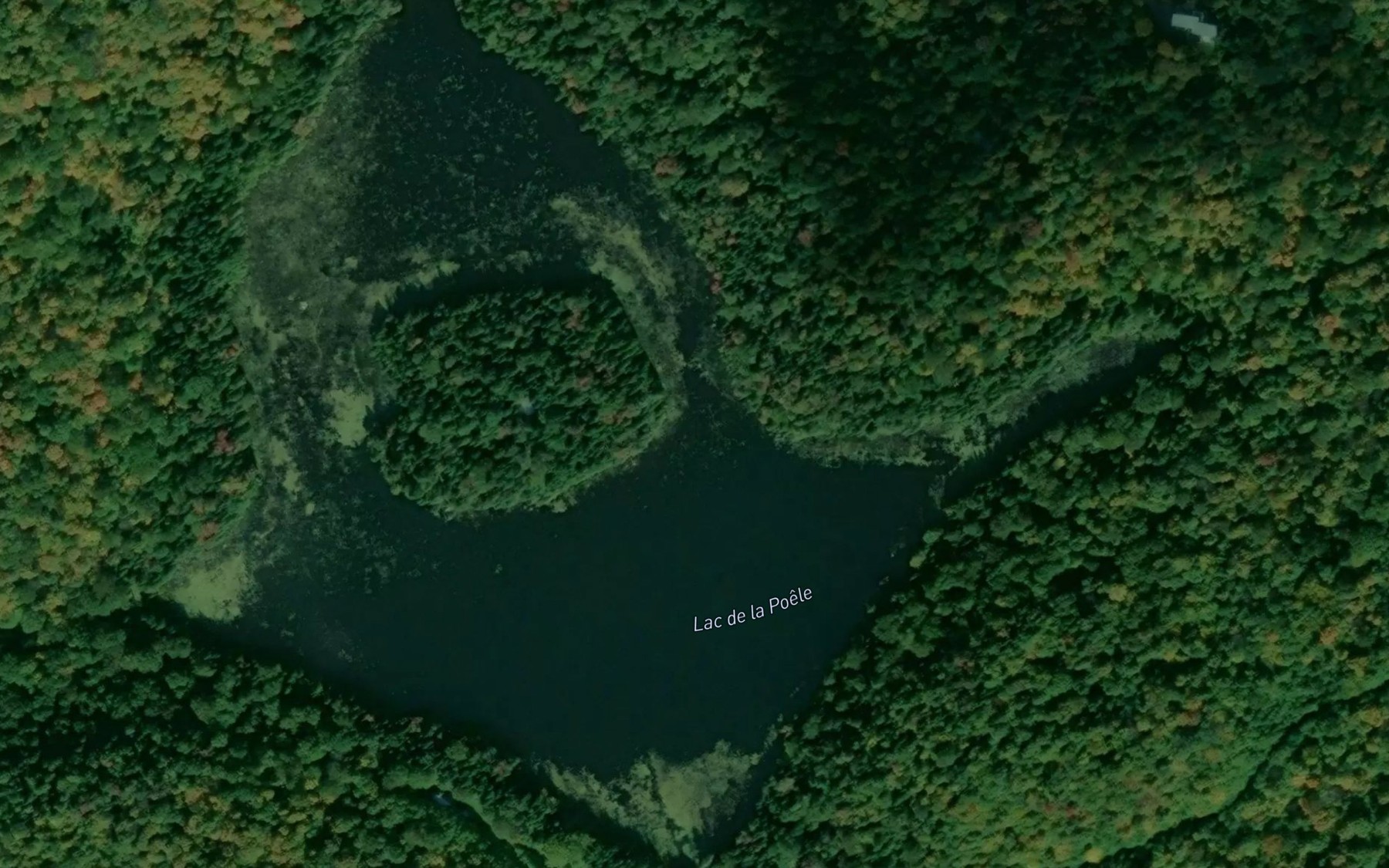 Satellite map of the Lac de la Poele