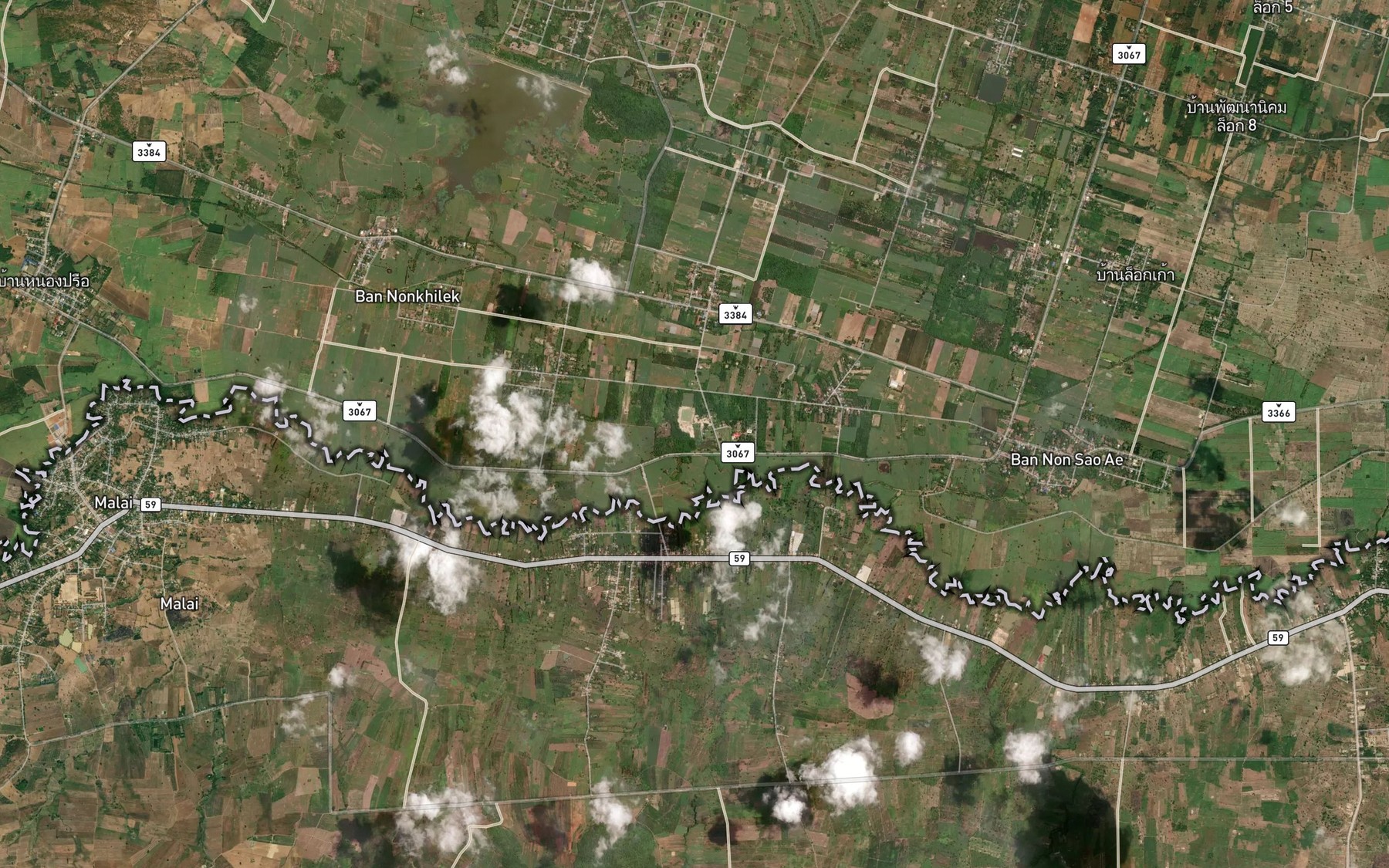 Satellite map of the Sa Nikhom Thahan Phansuek