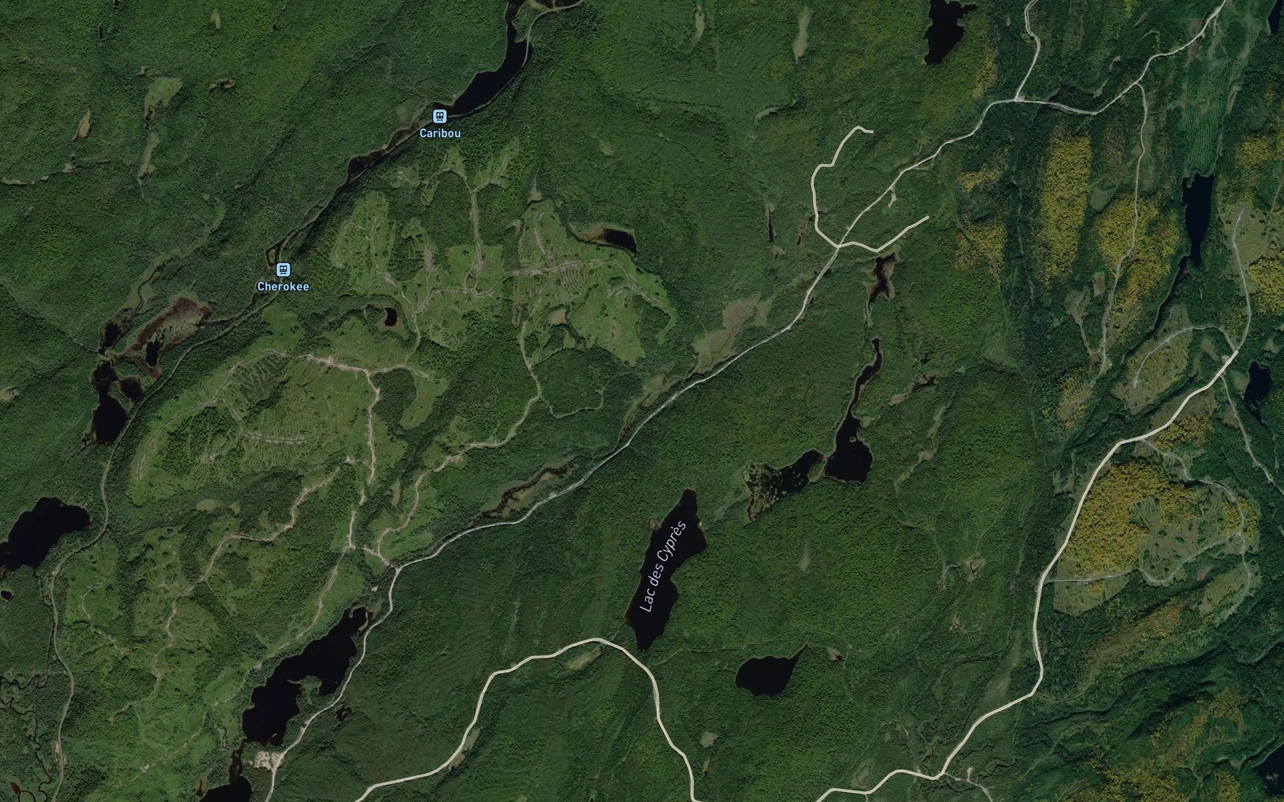 Satellite map of the Etangs du Lac Georges