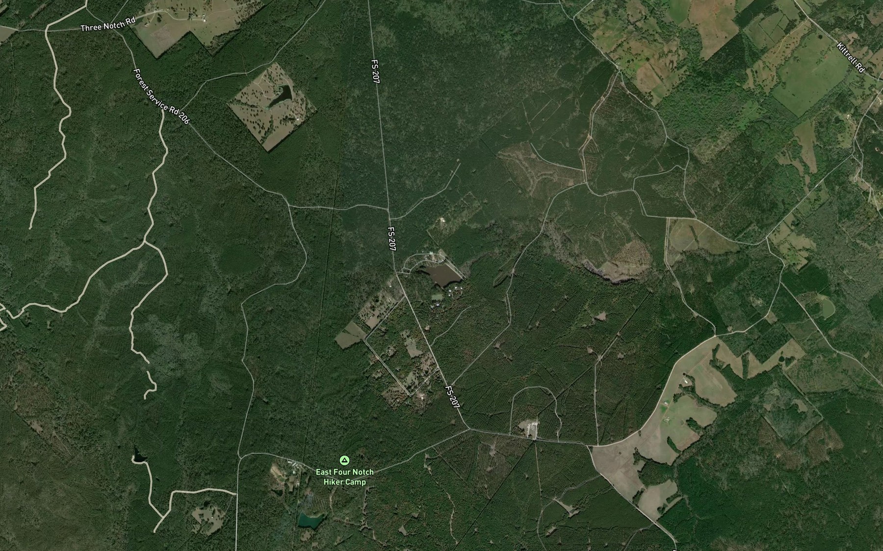 Satellite map of the Grace Lake