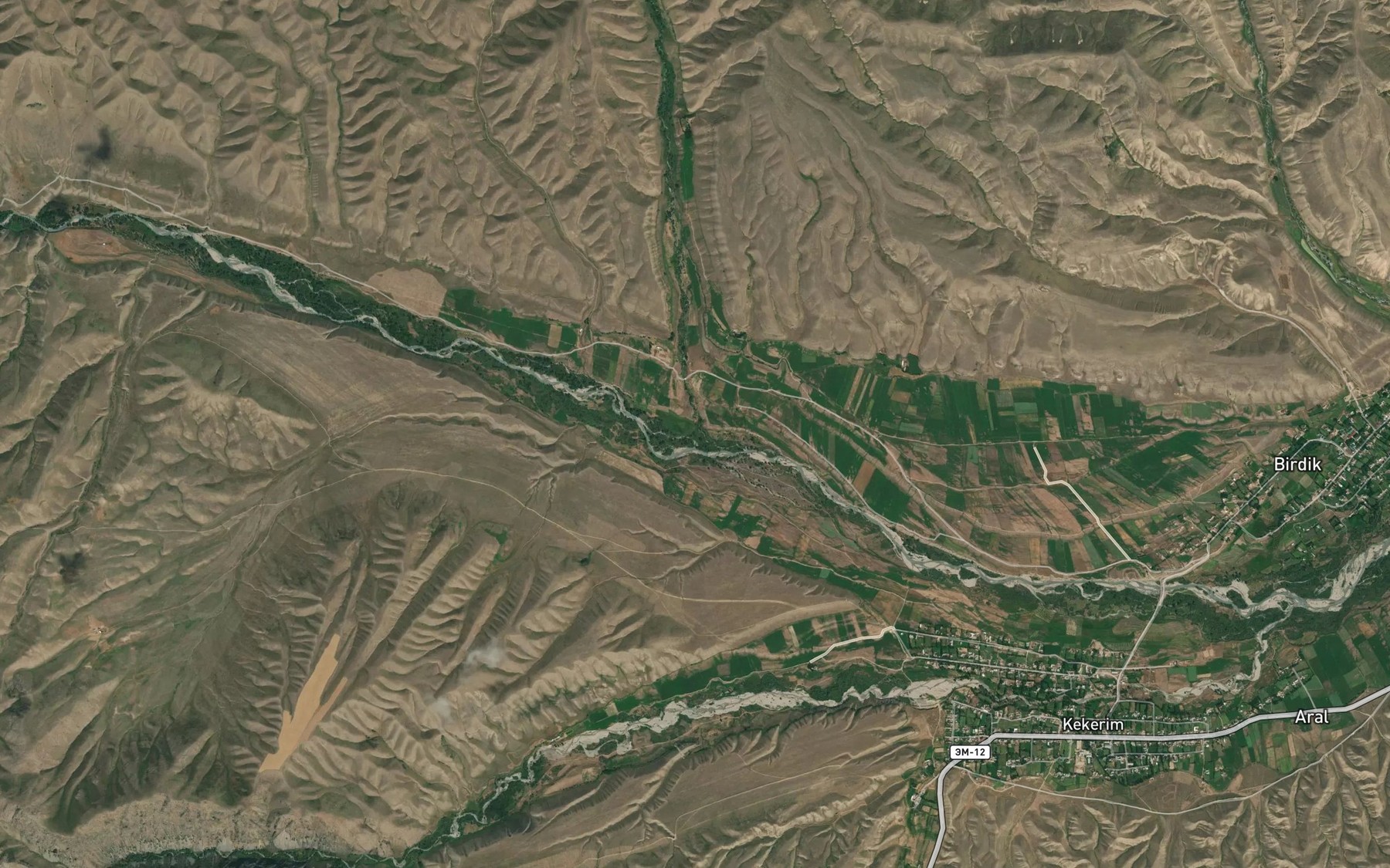 Satellite map of the Kazyk