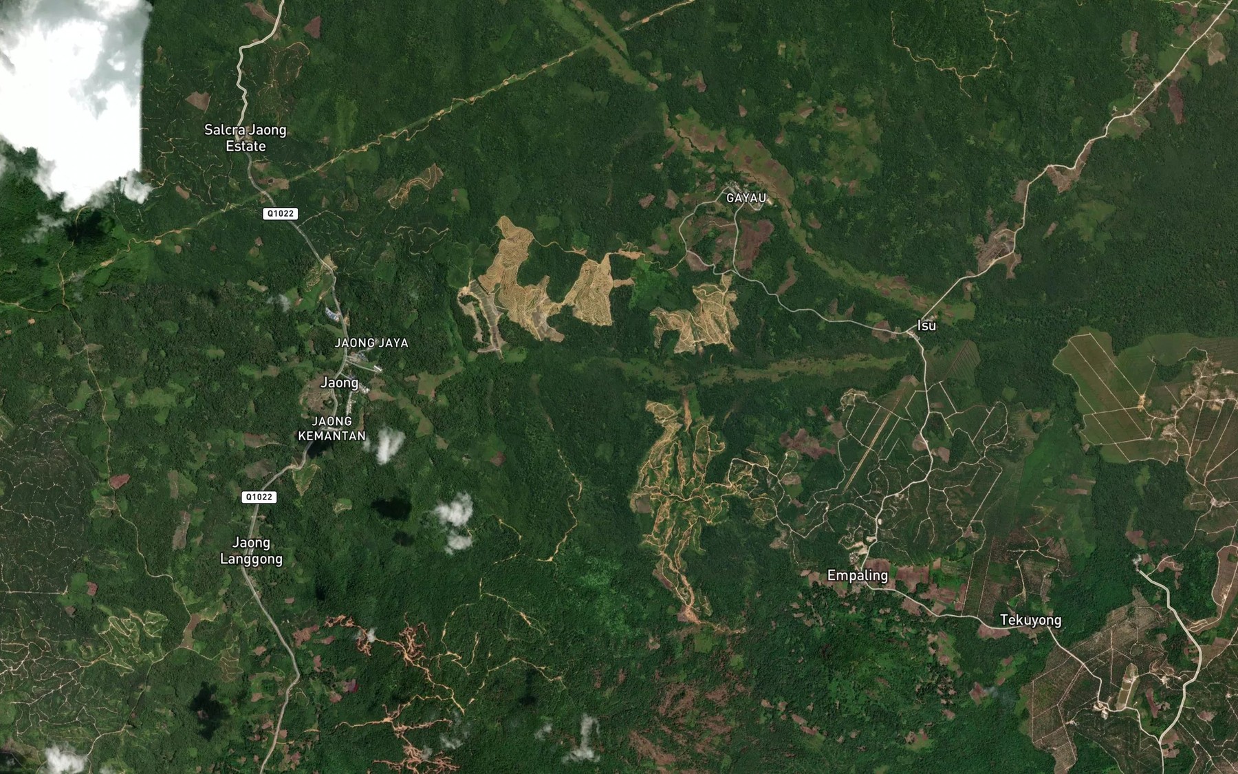 Satellite map of the Sungai Kasai