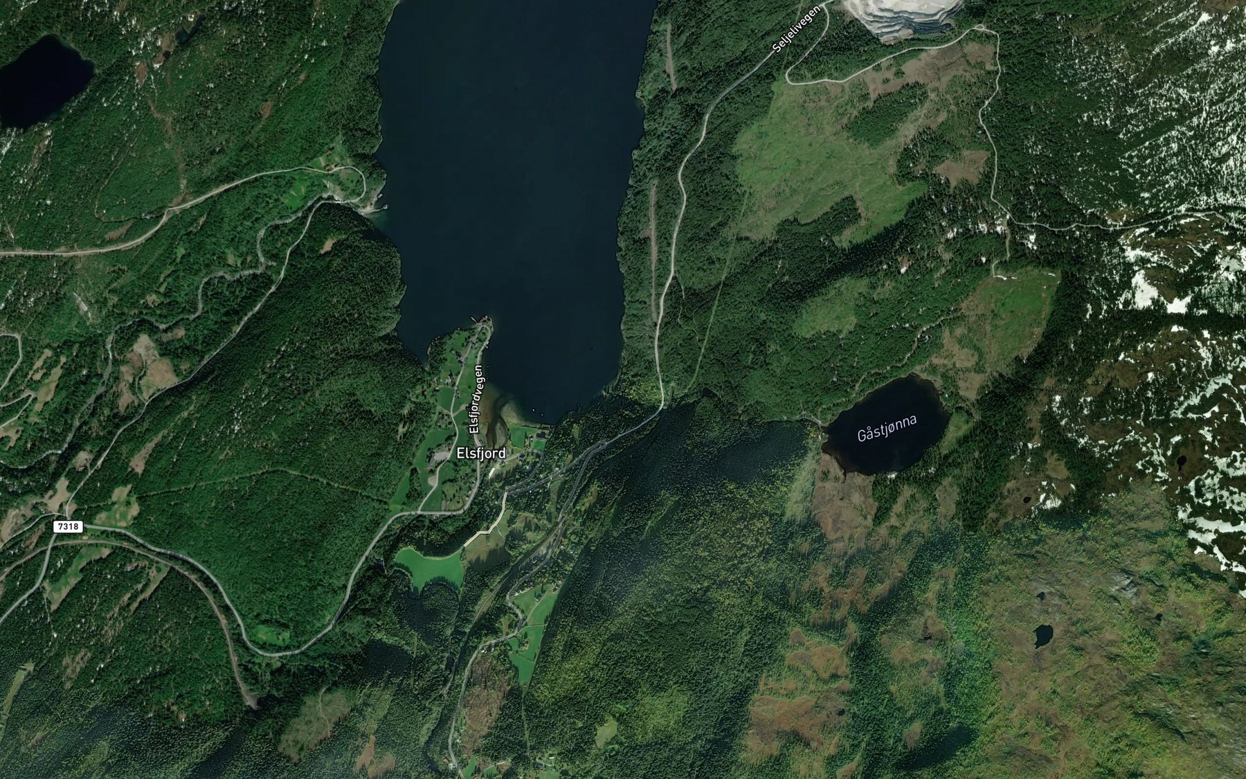 Satellite map of the Gastjonnbekken