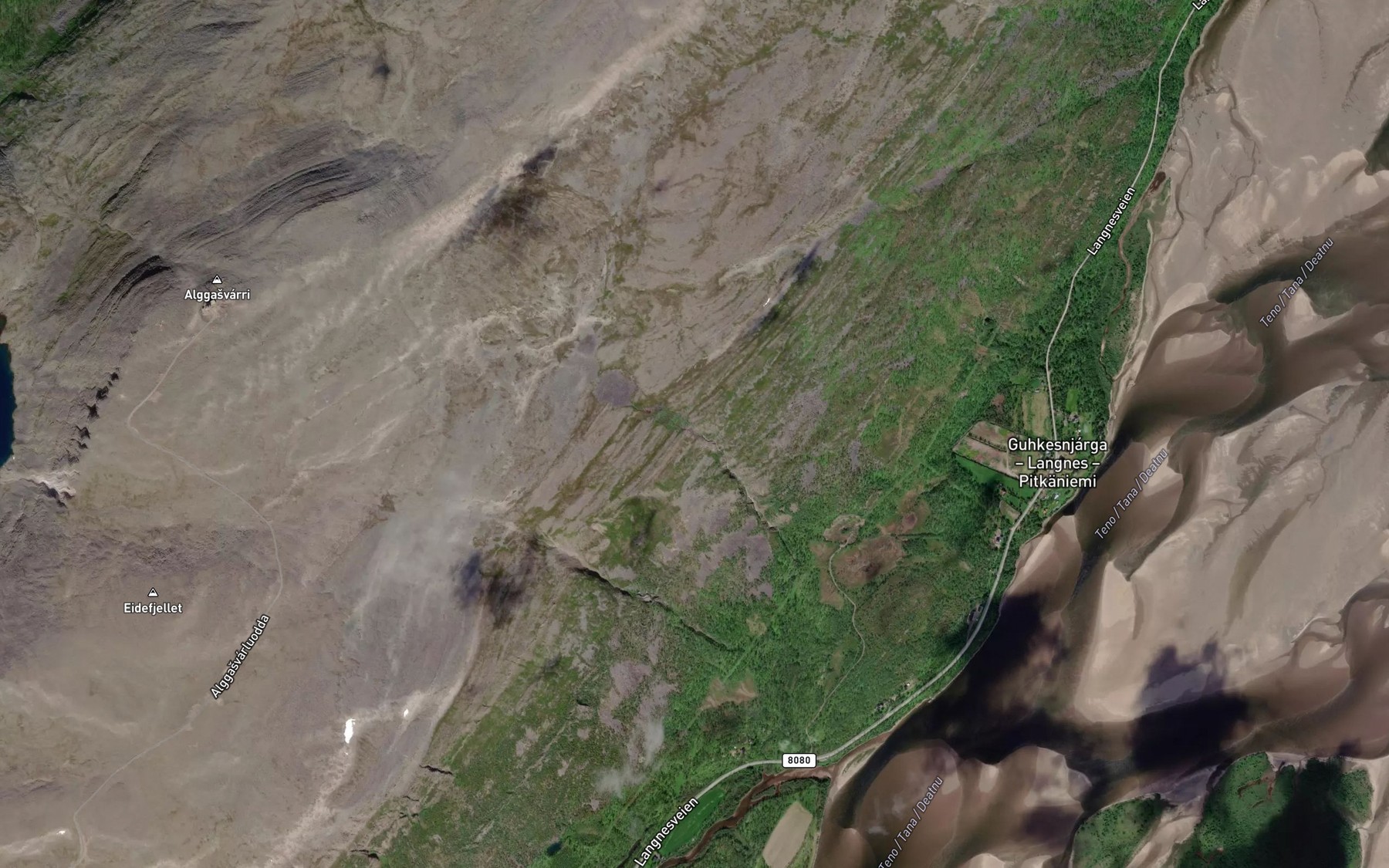 Satellite map of the Sundejakka