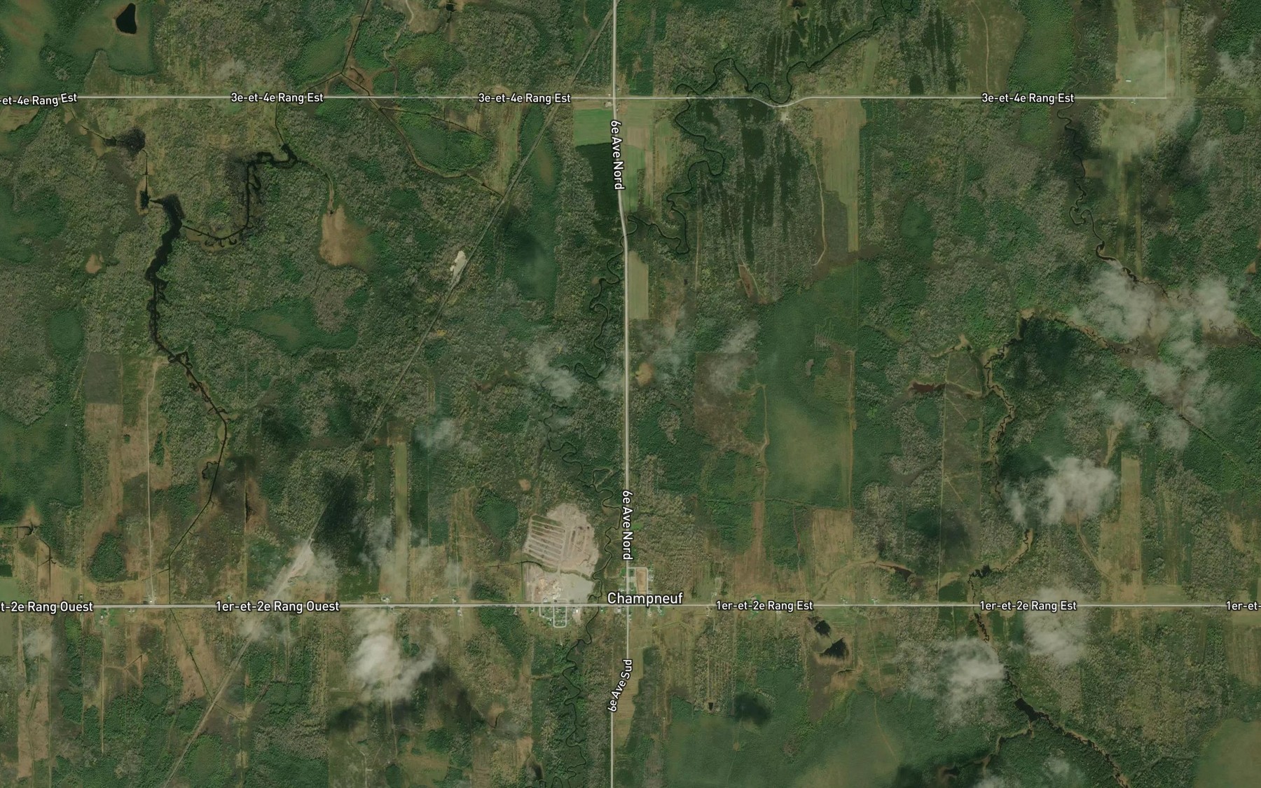 Satellite map of the Ruisseau Gingras