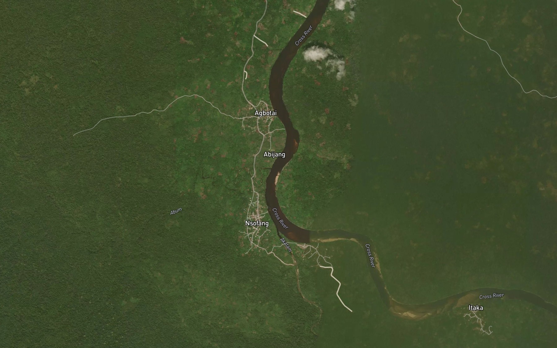Satellite map of the Abum